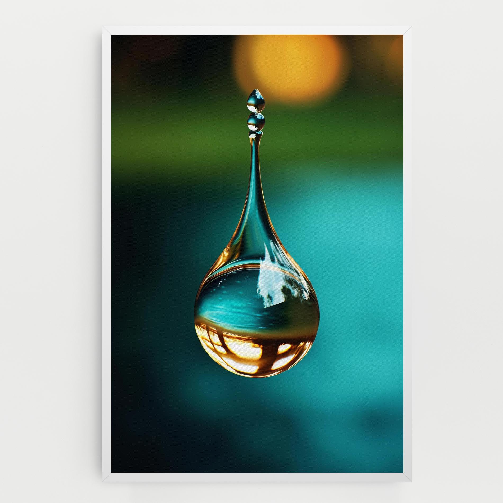 Leinwandbild Big Green Drop mockup 0