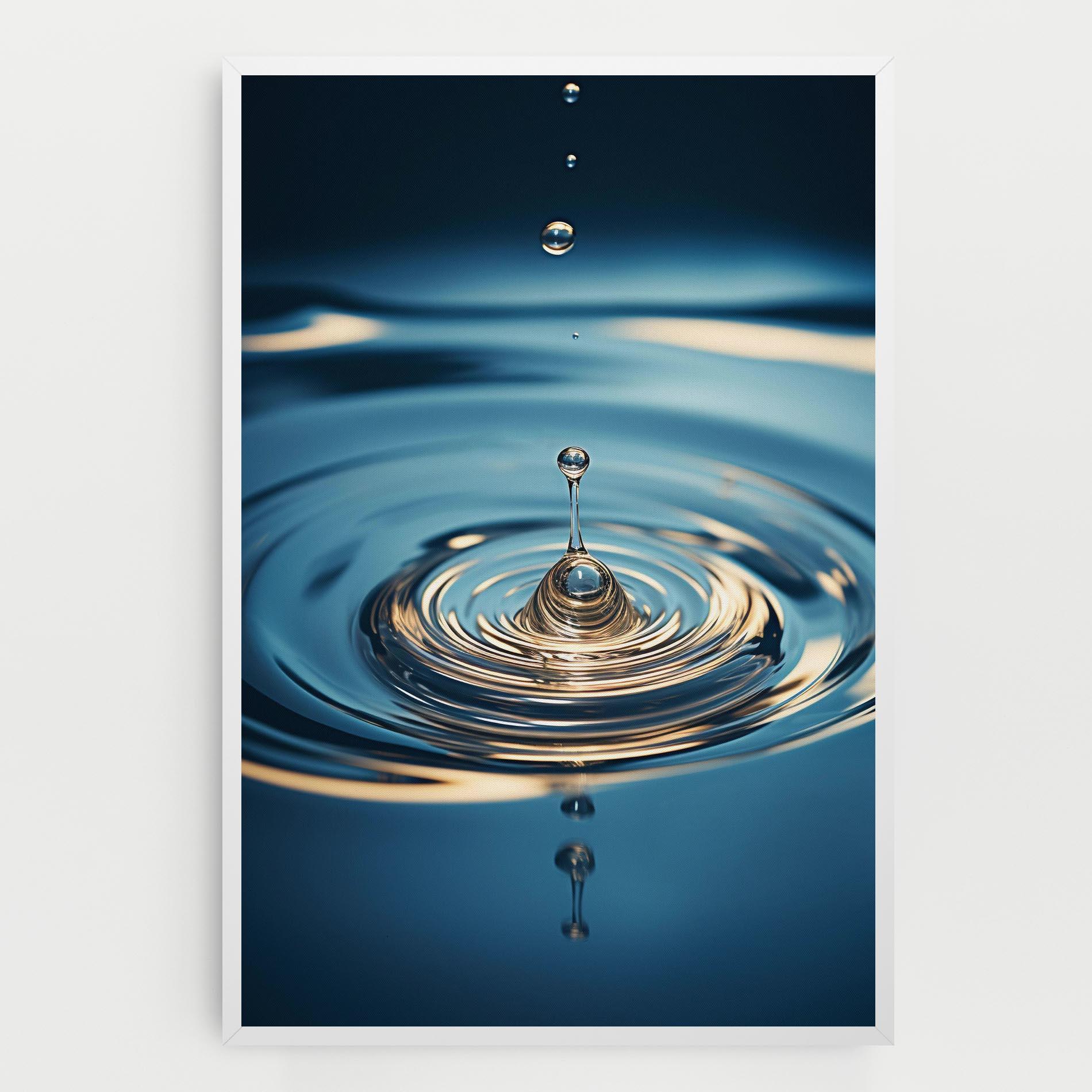 Leinwandbild Cream Water Drop mockup 0