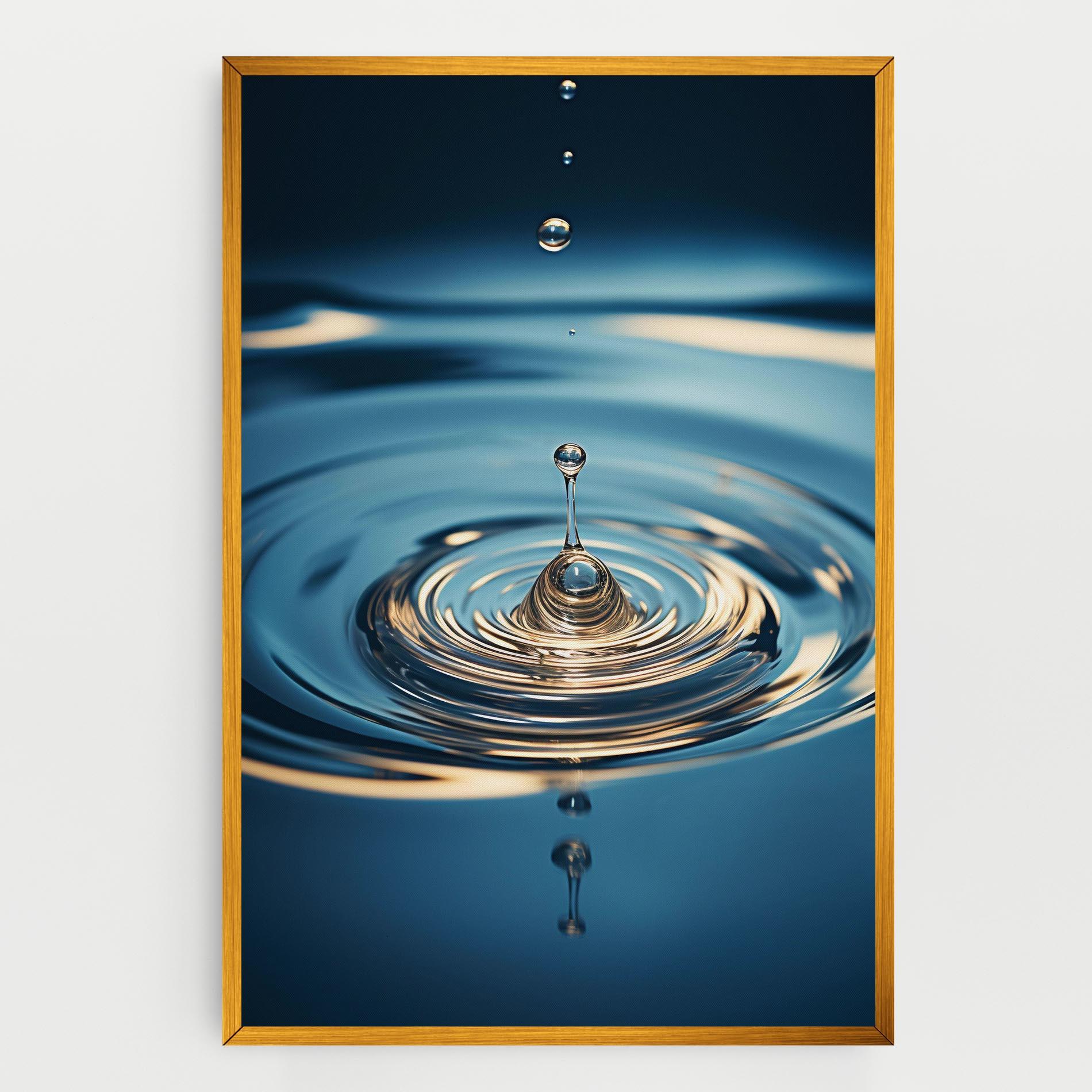 Leinwandbild Cream Water Drop mockup 0