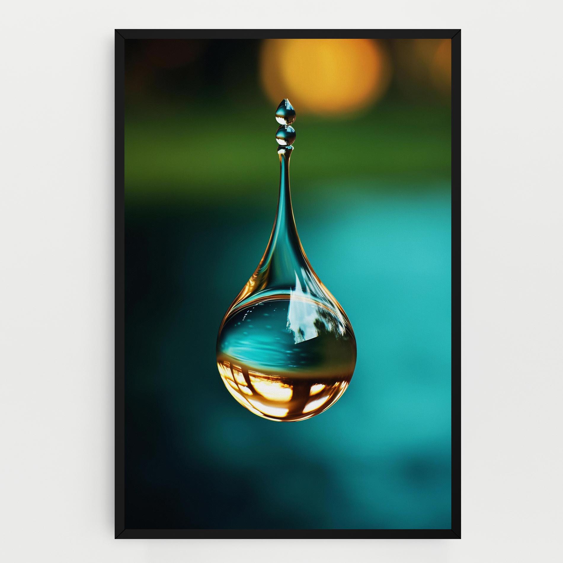 Leinwandbild Big Green Drop mockup 0