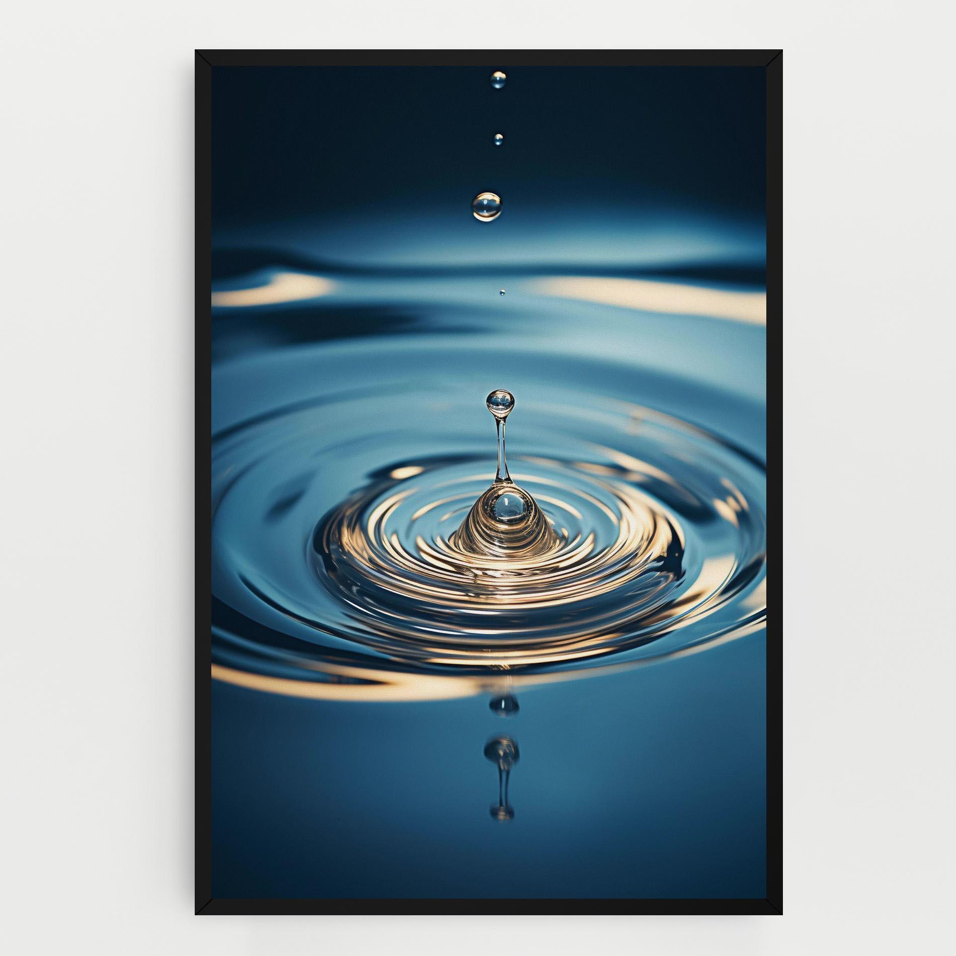 Leinwandbild Cream Water Drop mockup 0