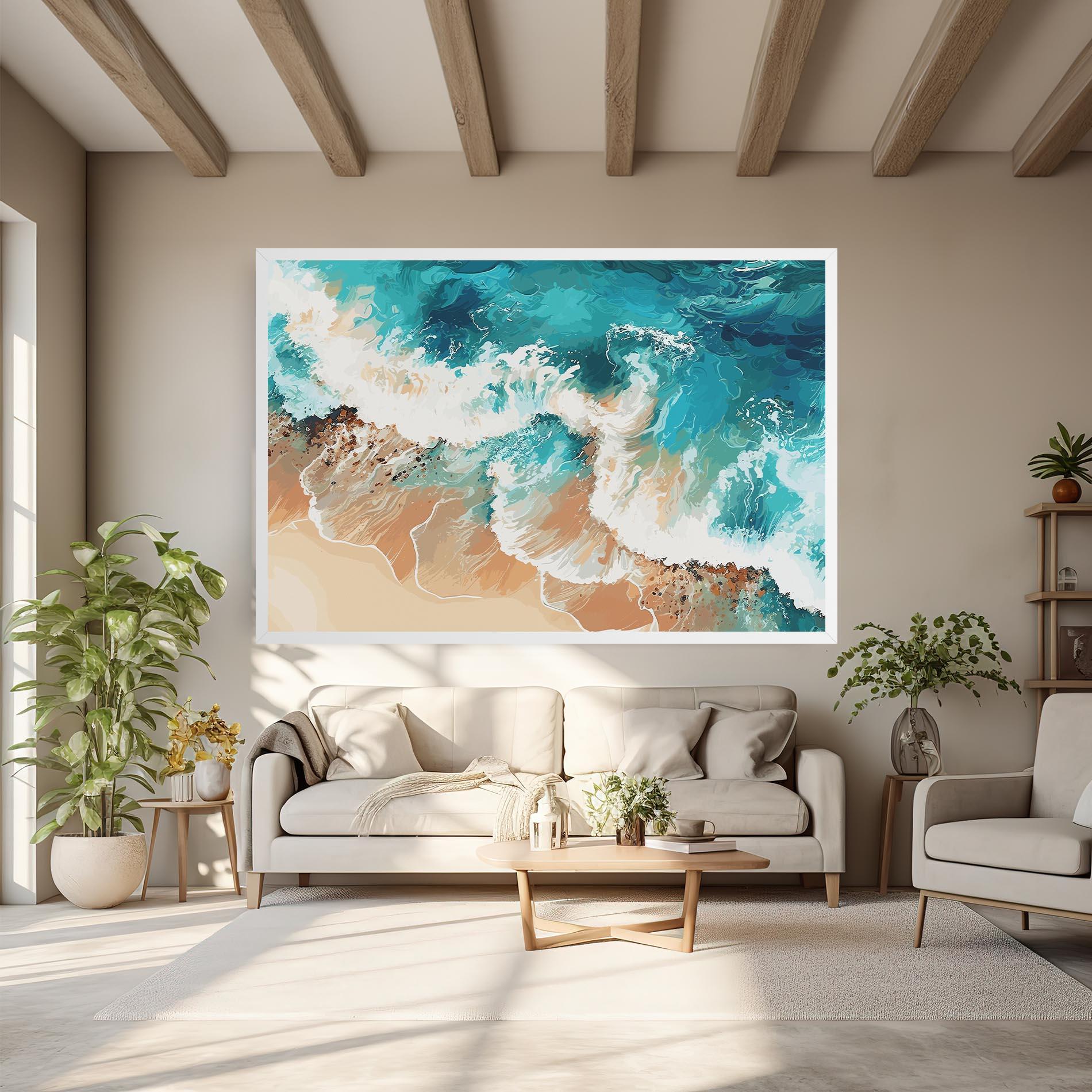 Leinwandbild Artistic Waves mockup 6