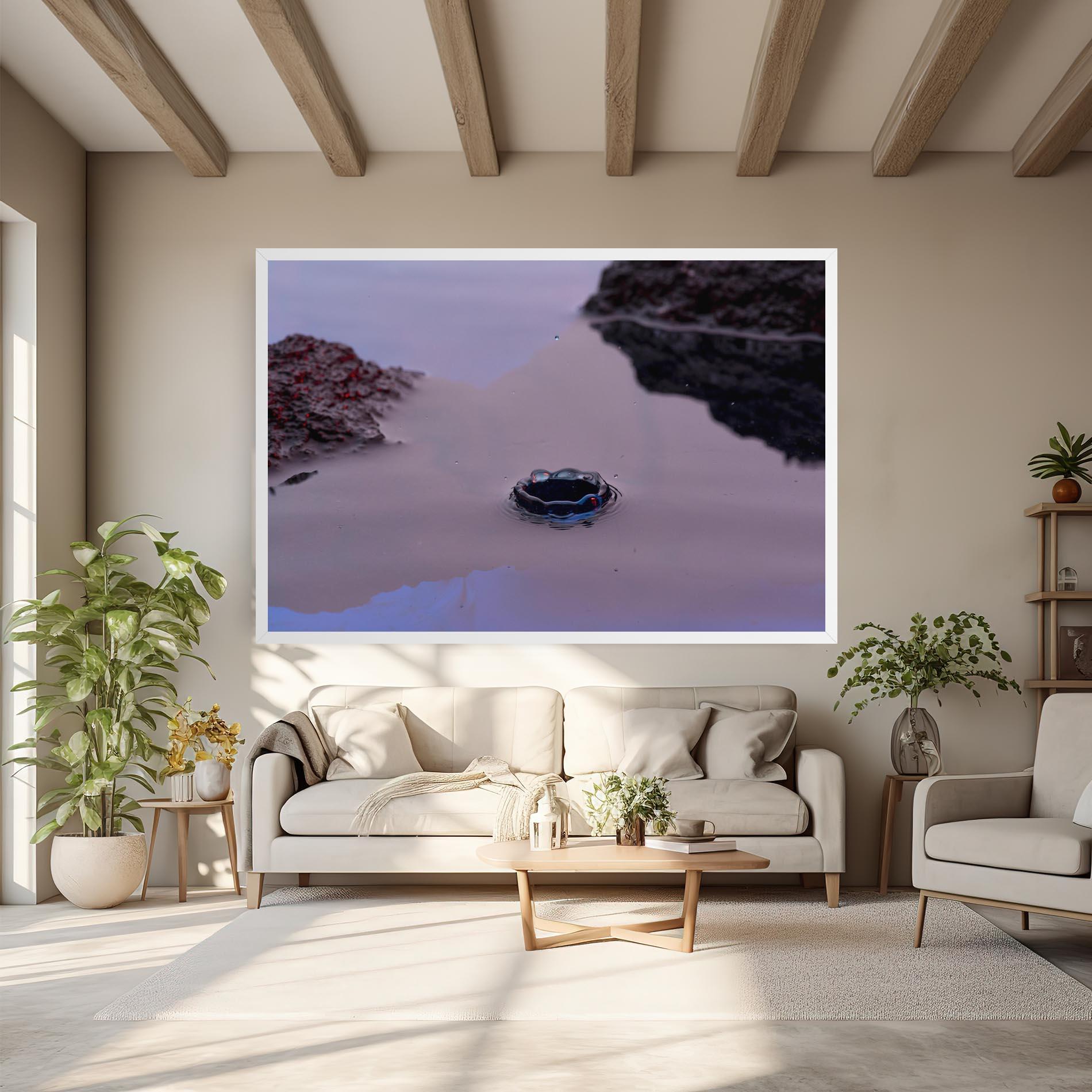 Leinwandbild Blue Color Water mockup 6