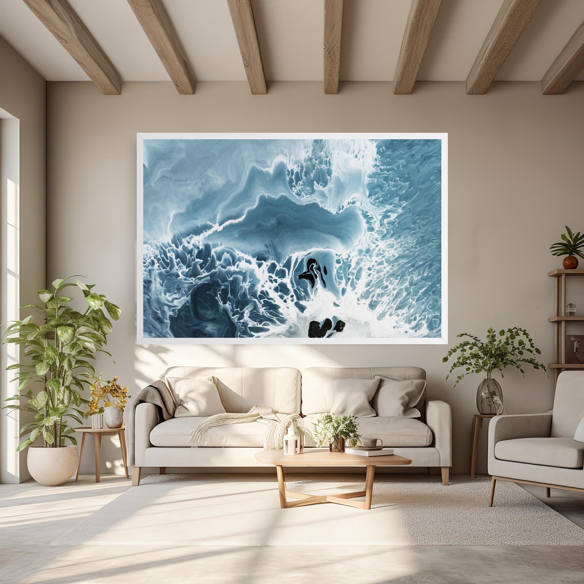 Leinwandbild Light Blue Ocean mockup 6