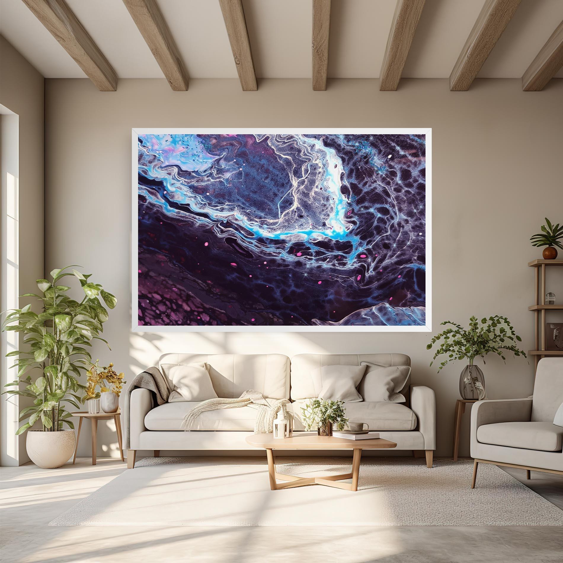 Leinwandbild Purple Blue Water mockup 6