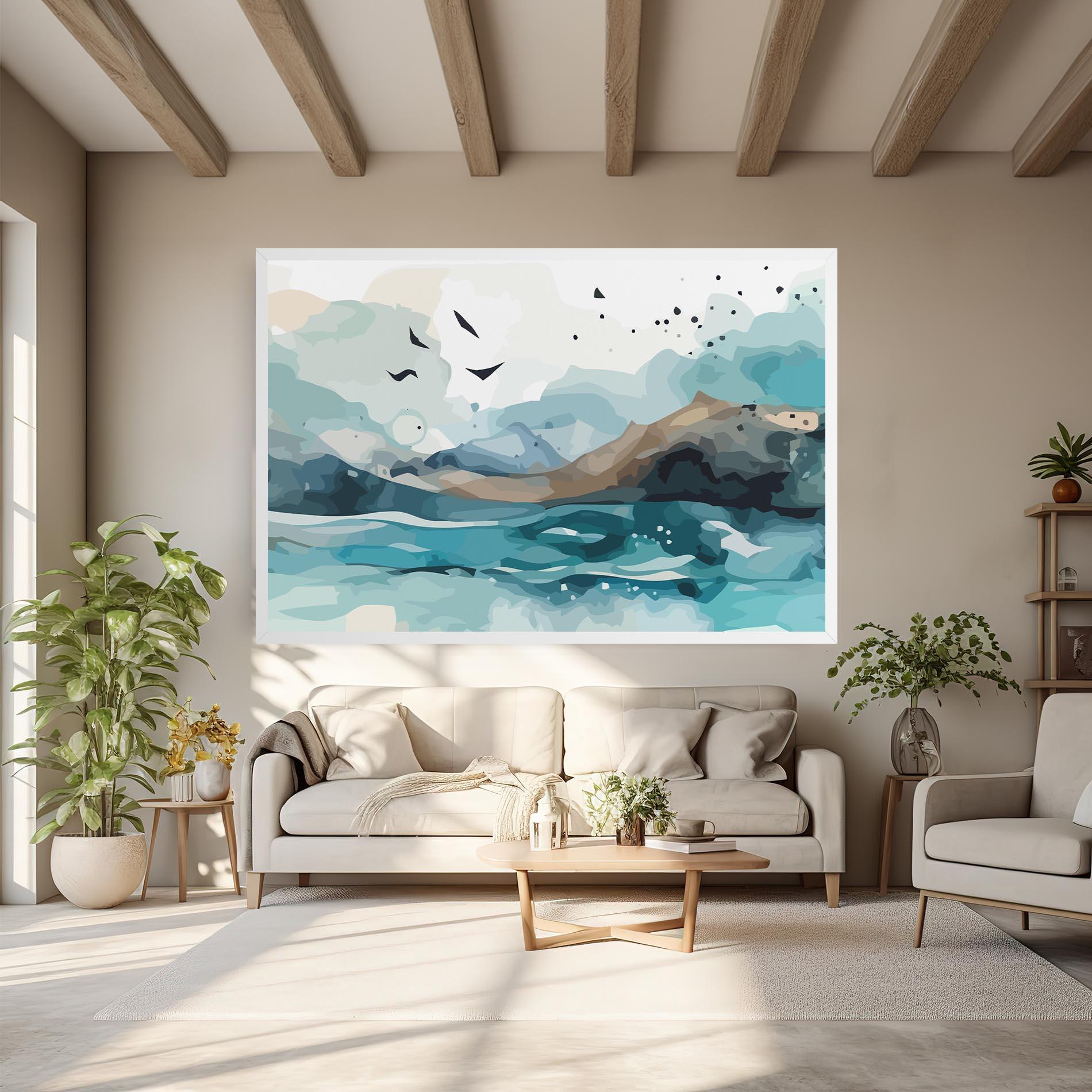 Leinwandbild Water Birds mockup 6