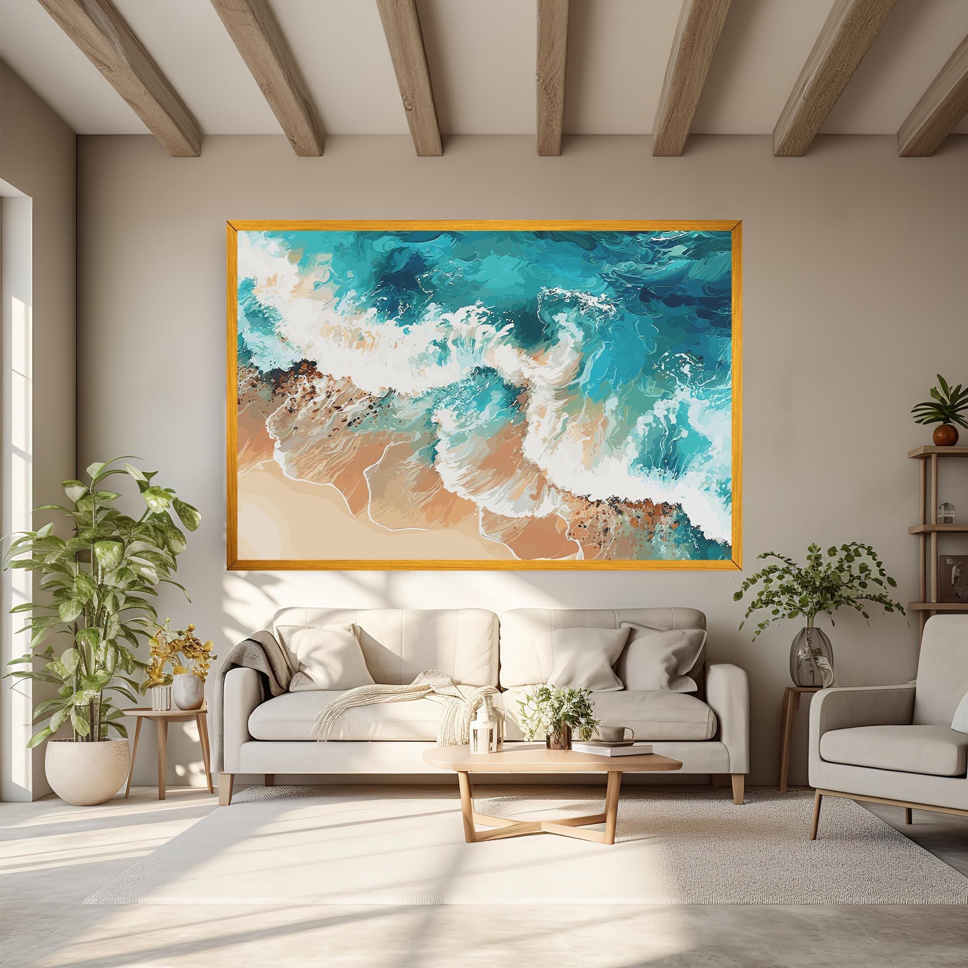 Leinwandbild Artistic Waves mockup 6