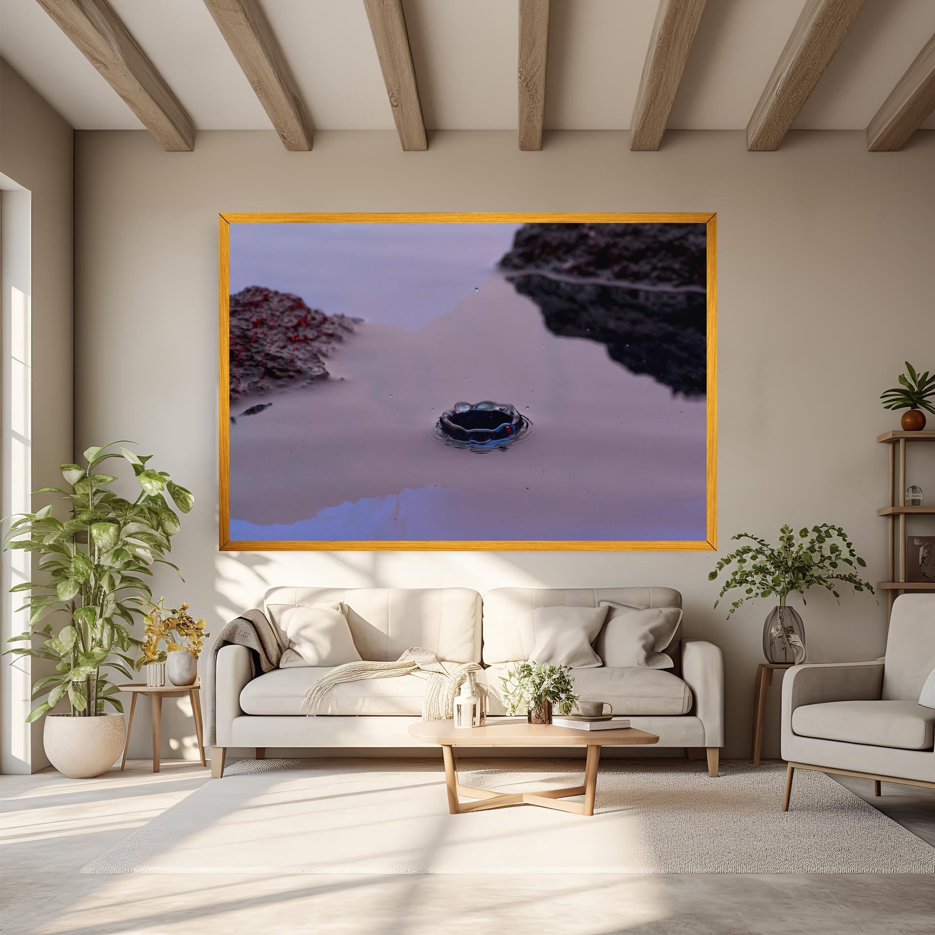 Leinwandbild Blue Color Water mockup 6