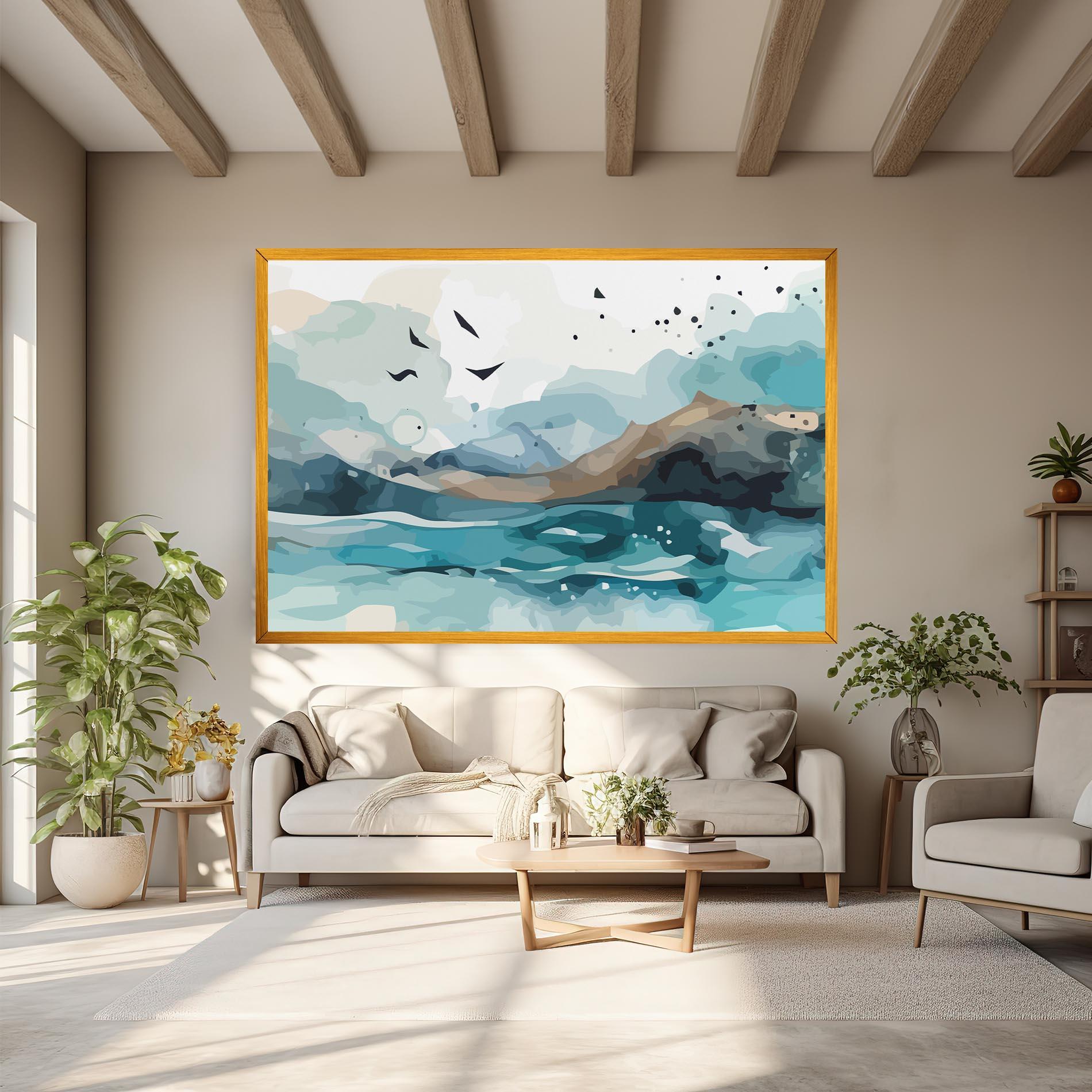 Leinwandbild Water Birds mockup 6