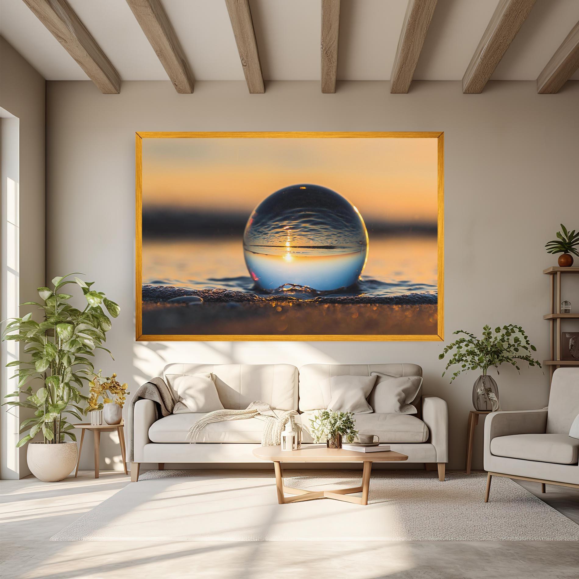 Leinwandbild Water Bubble Reflecting mockup 6