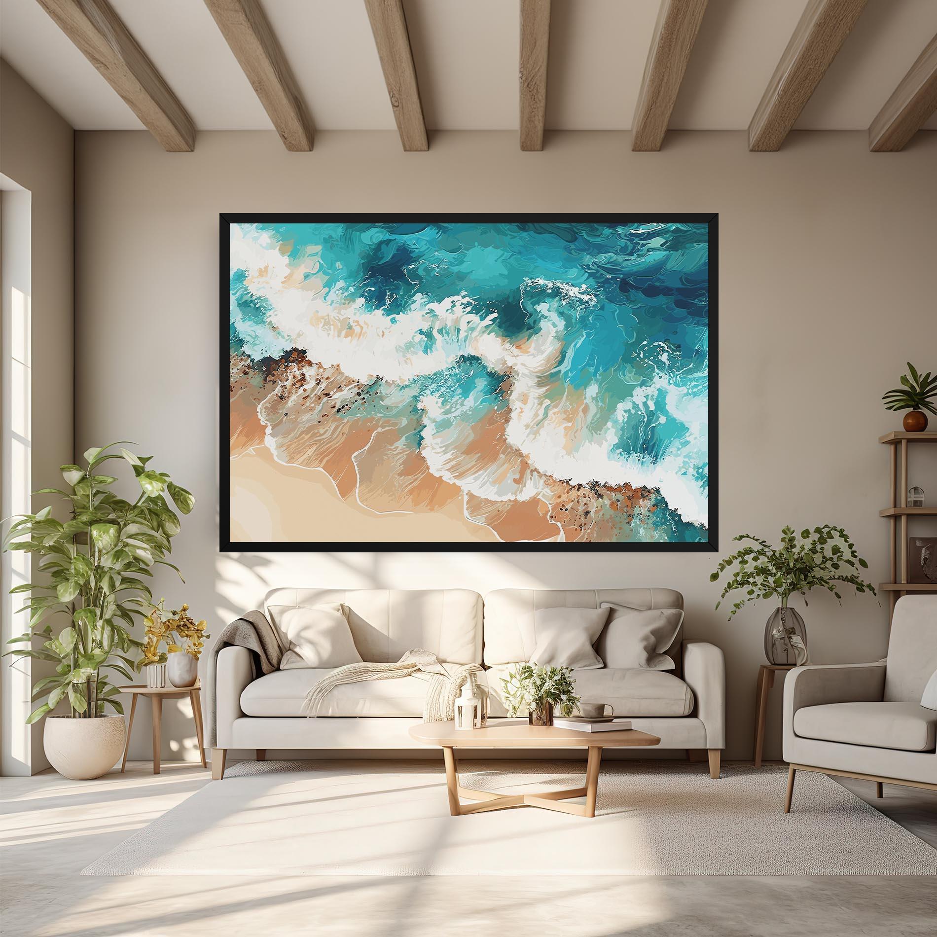 Leinwandbild Artistic Waves mockup 6