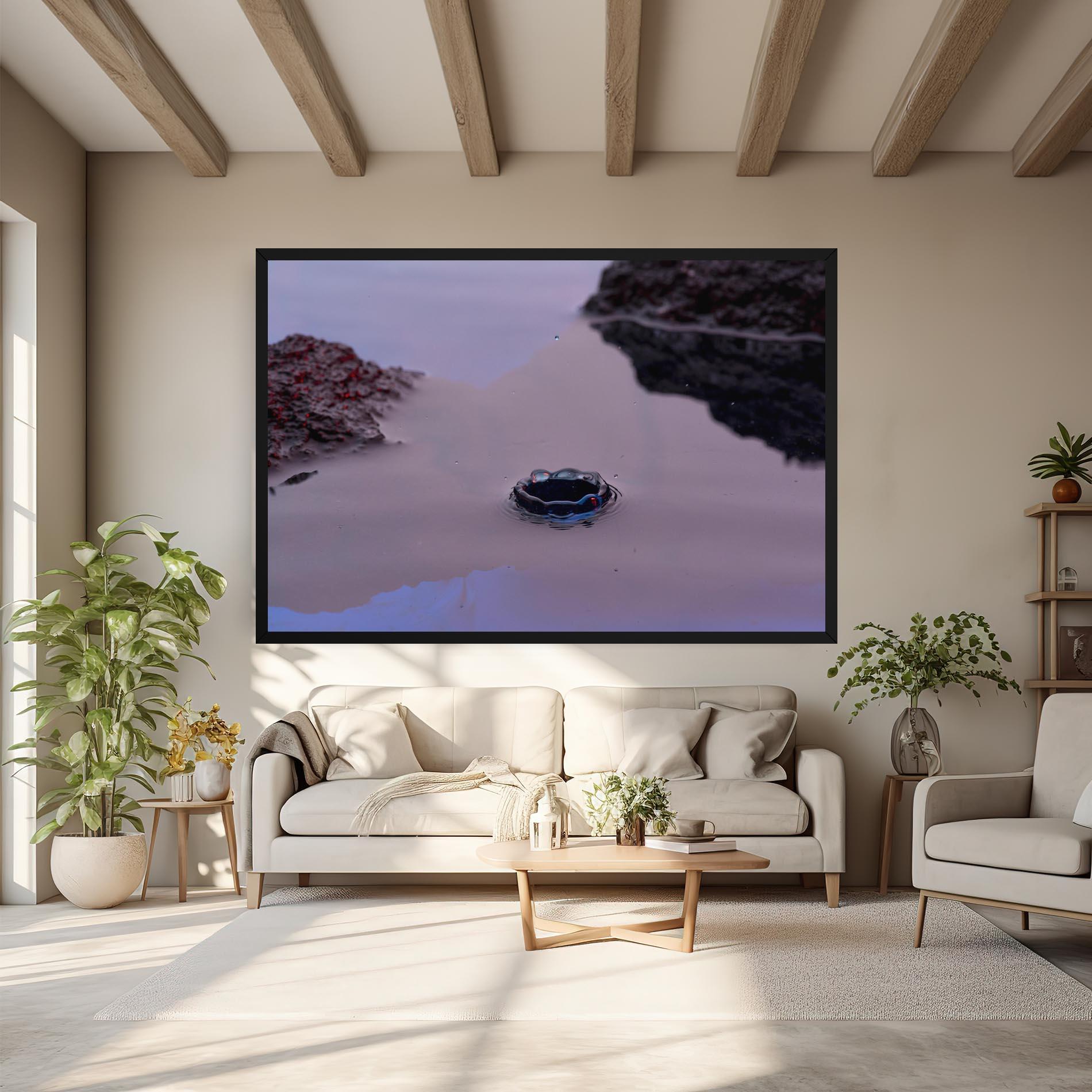 Leinwandbild Blue Color Water mockup 6