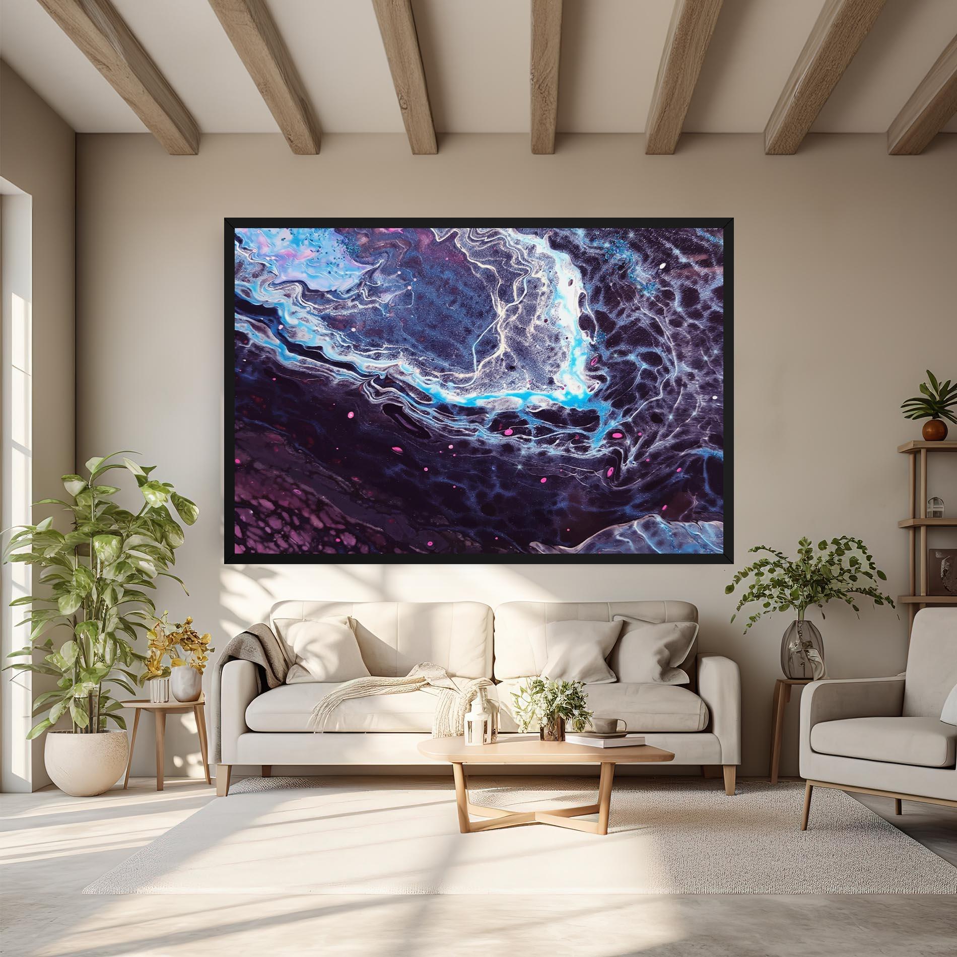 Leinwandbild Purple Blue Water mockup 6