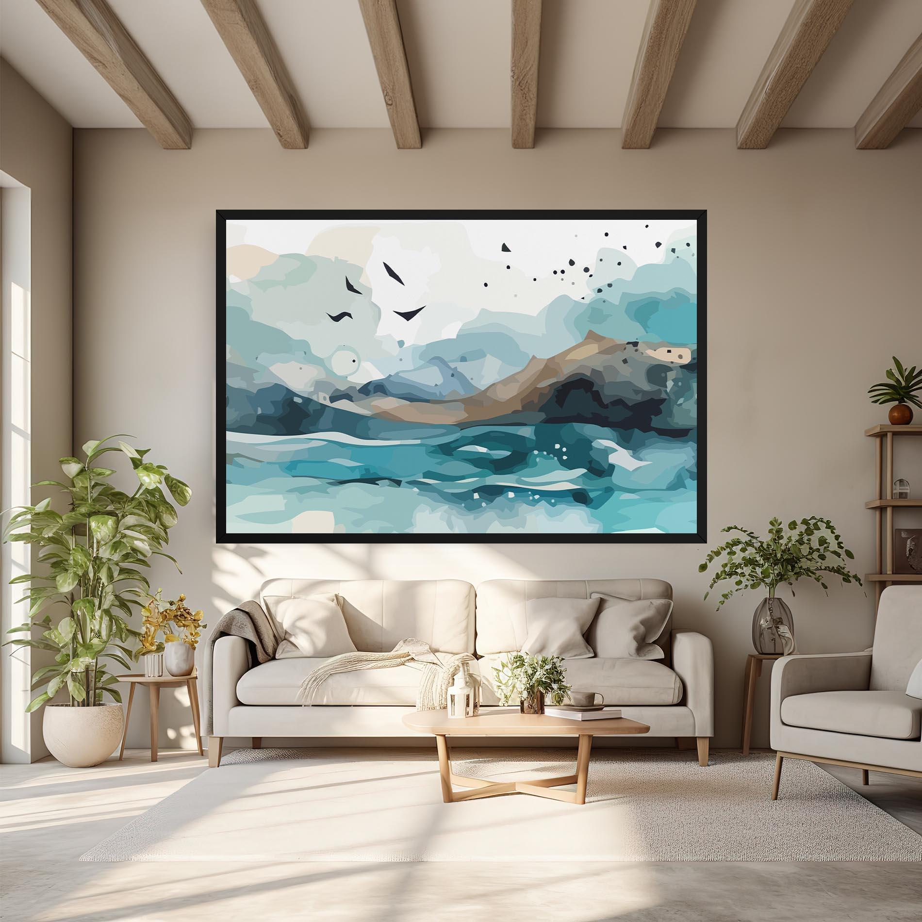 Leinwandbild Water Birds mockup 6