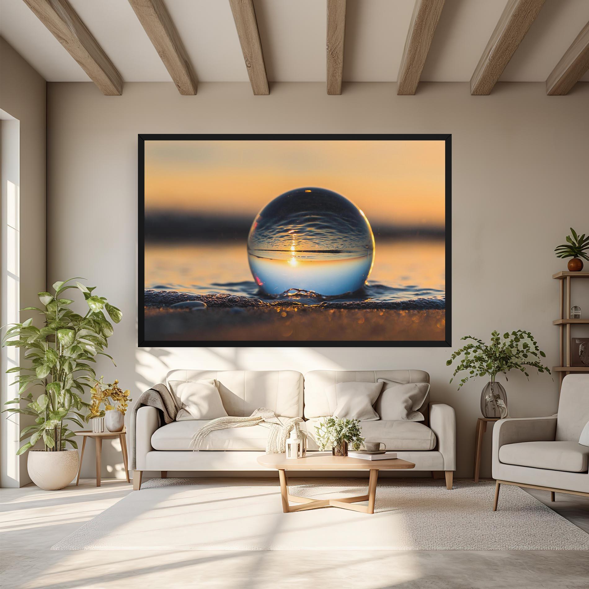 Leinwandbild Water Bubble Reflecting mockup 6