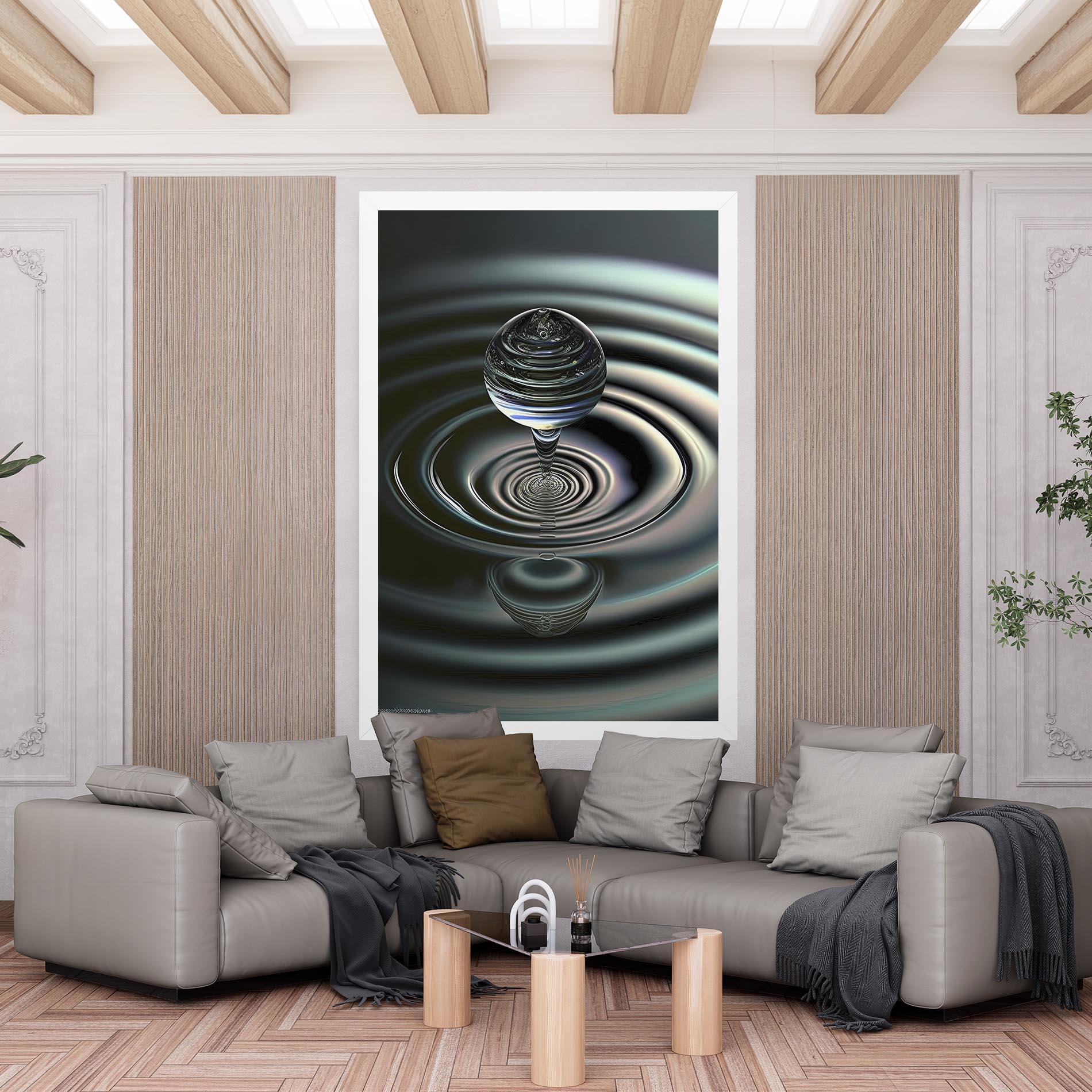 Leinwandbild Beautiful Water Drop mockup 6