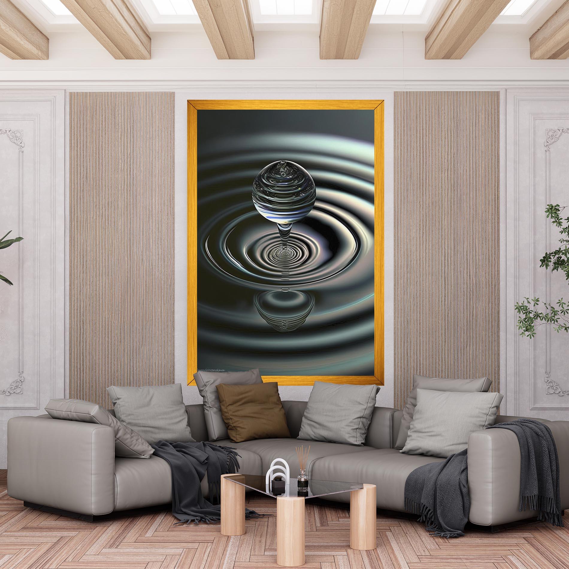 Leinwandbild Beautiful Water Drop mockup 6