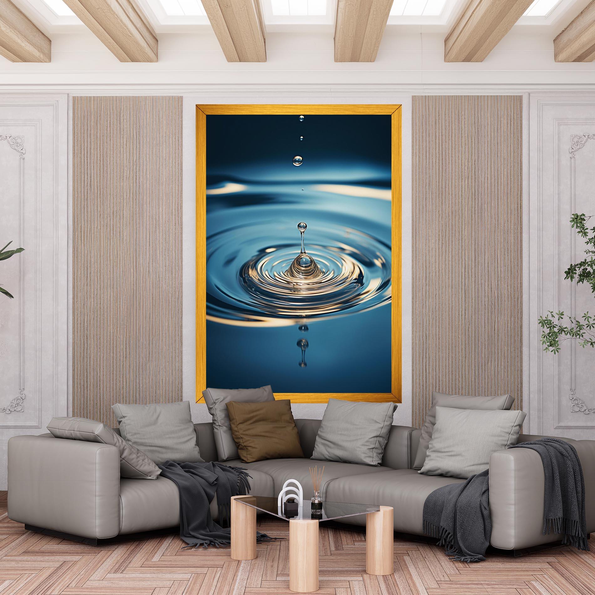 Leinwandbild Cream Water Drop mockup 6
