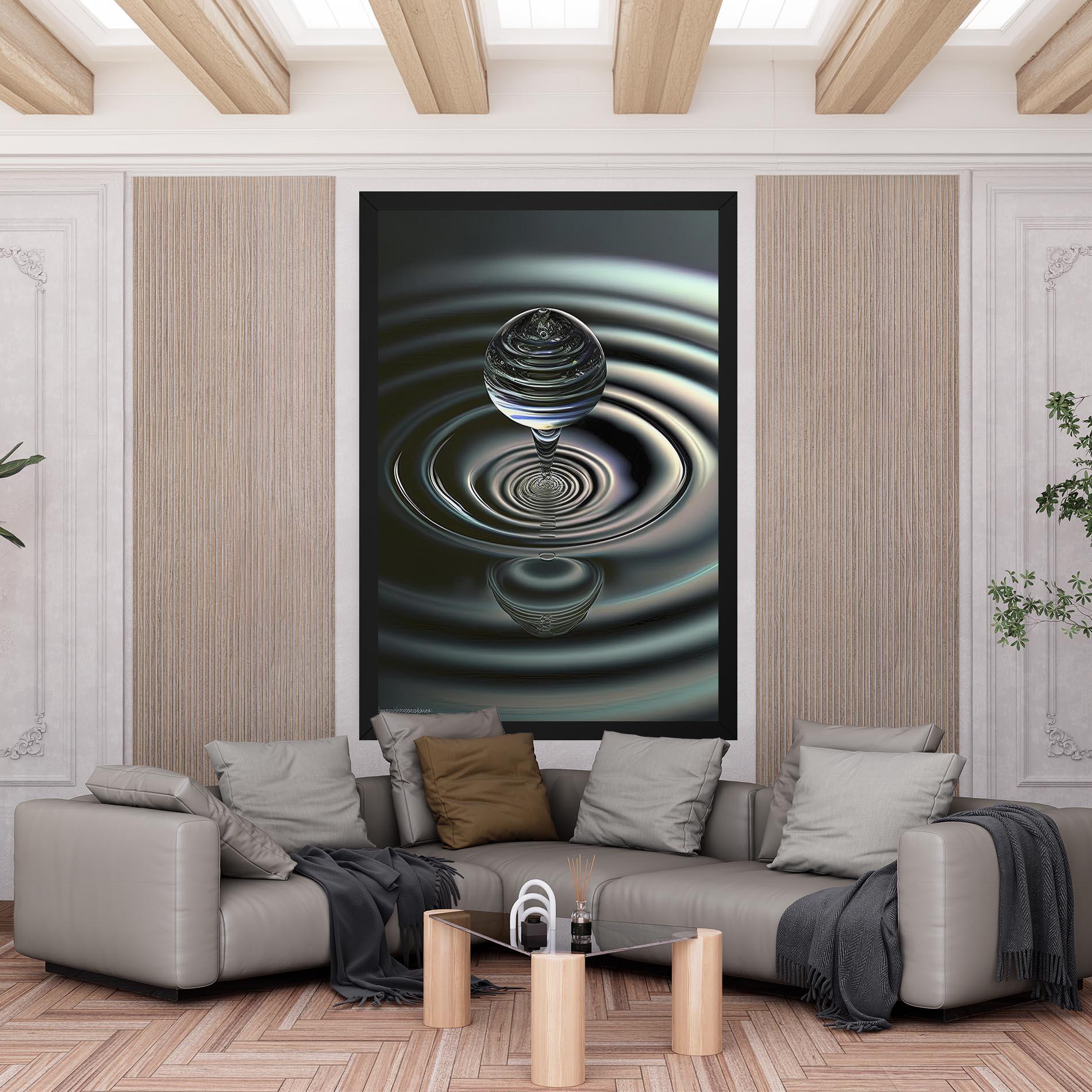 Leinwandbild Beautiful Water Drop mockup 6