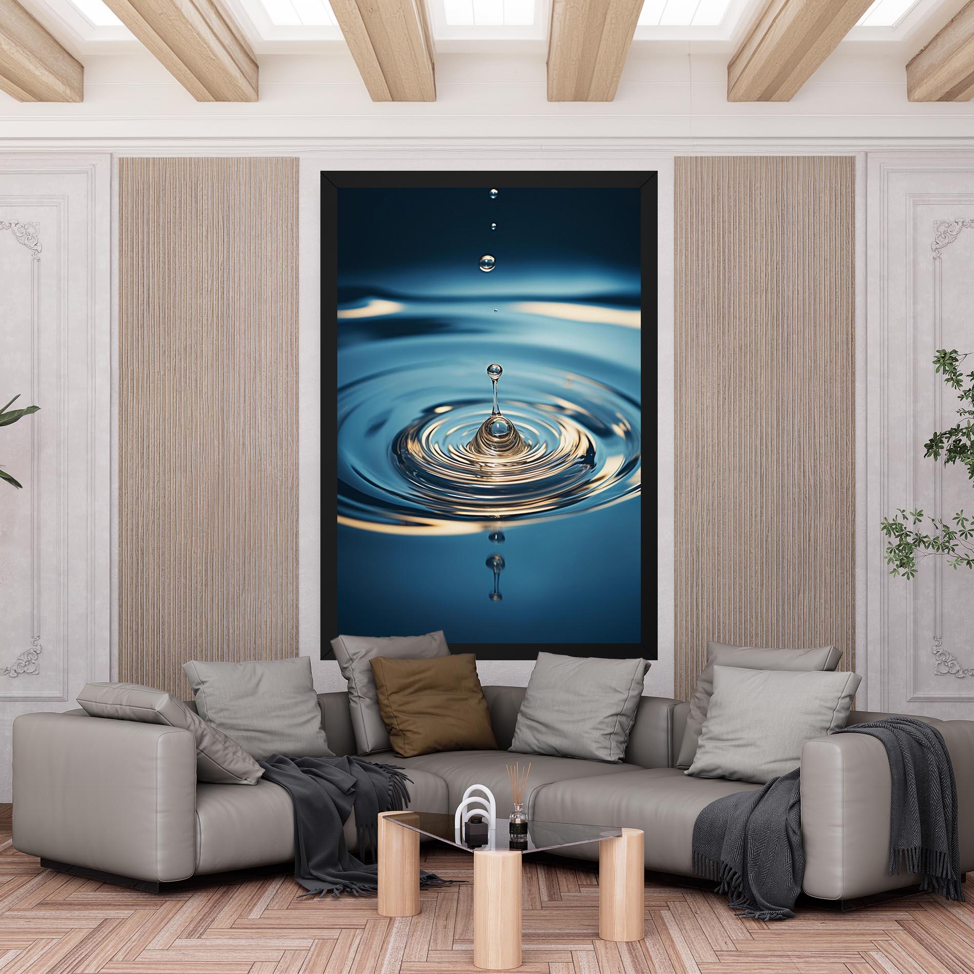 Leinwandbild Cream Water Drop mockup 6