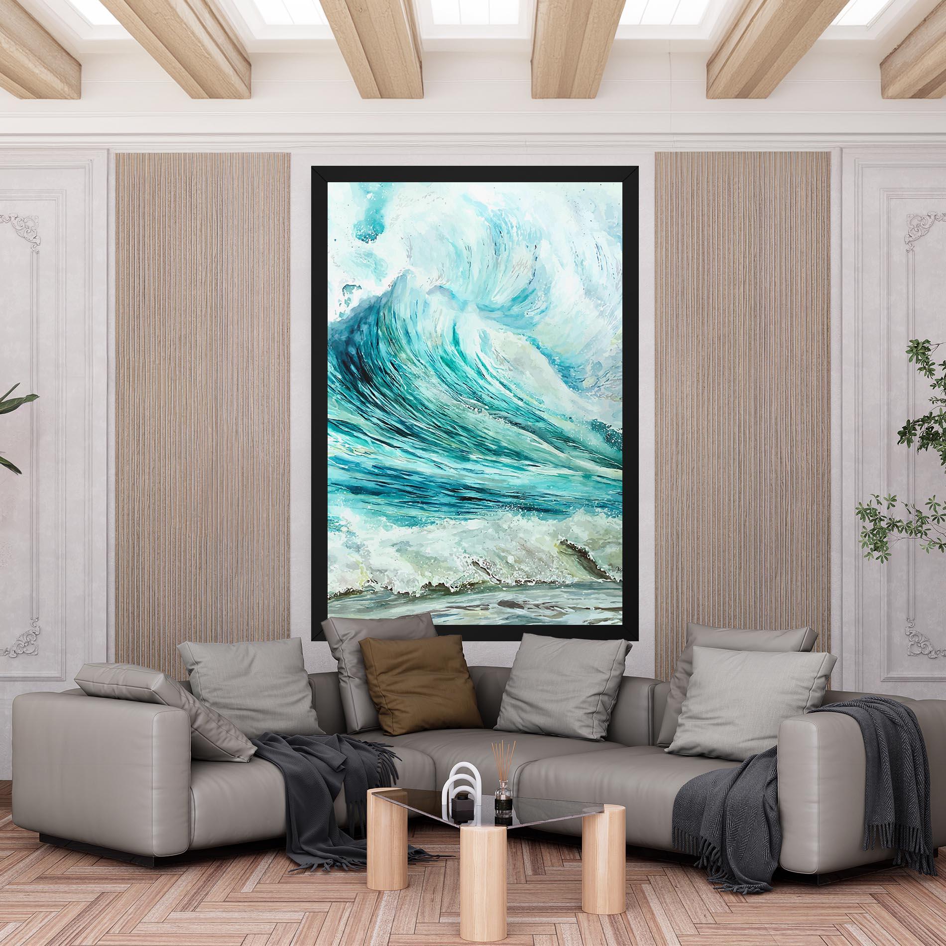 Leinwandbild Sea Watercolor mockup 6