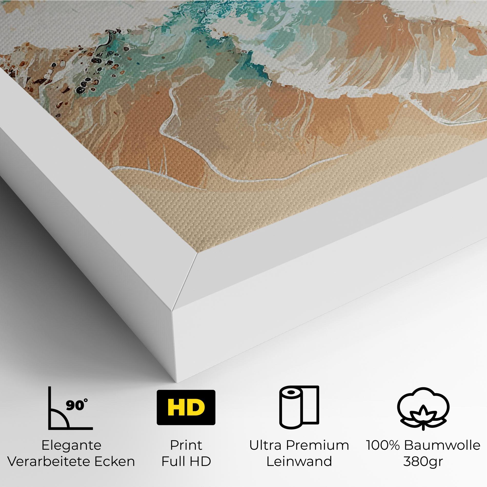 Leinwandbild Artistic Waves mockup 4