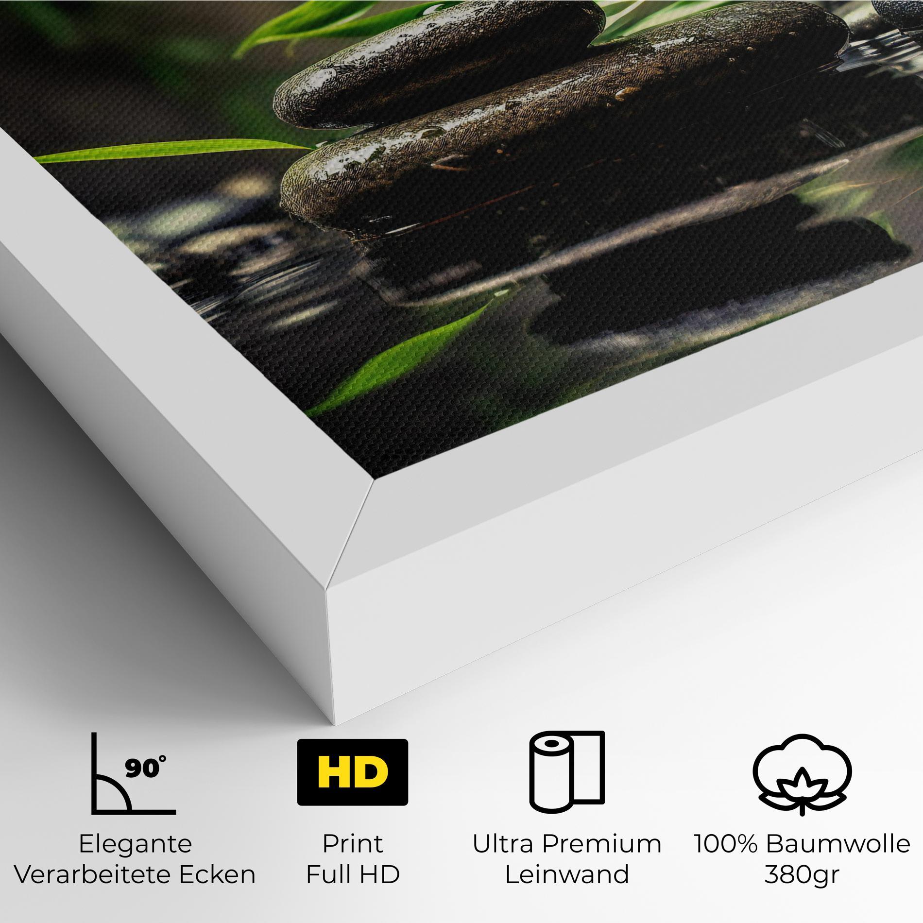 Leinwandbild Bamboo Plant Water mockup 4