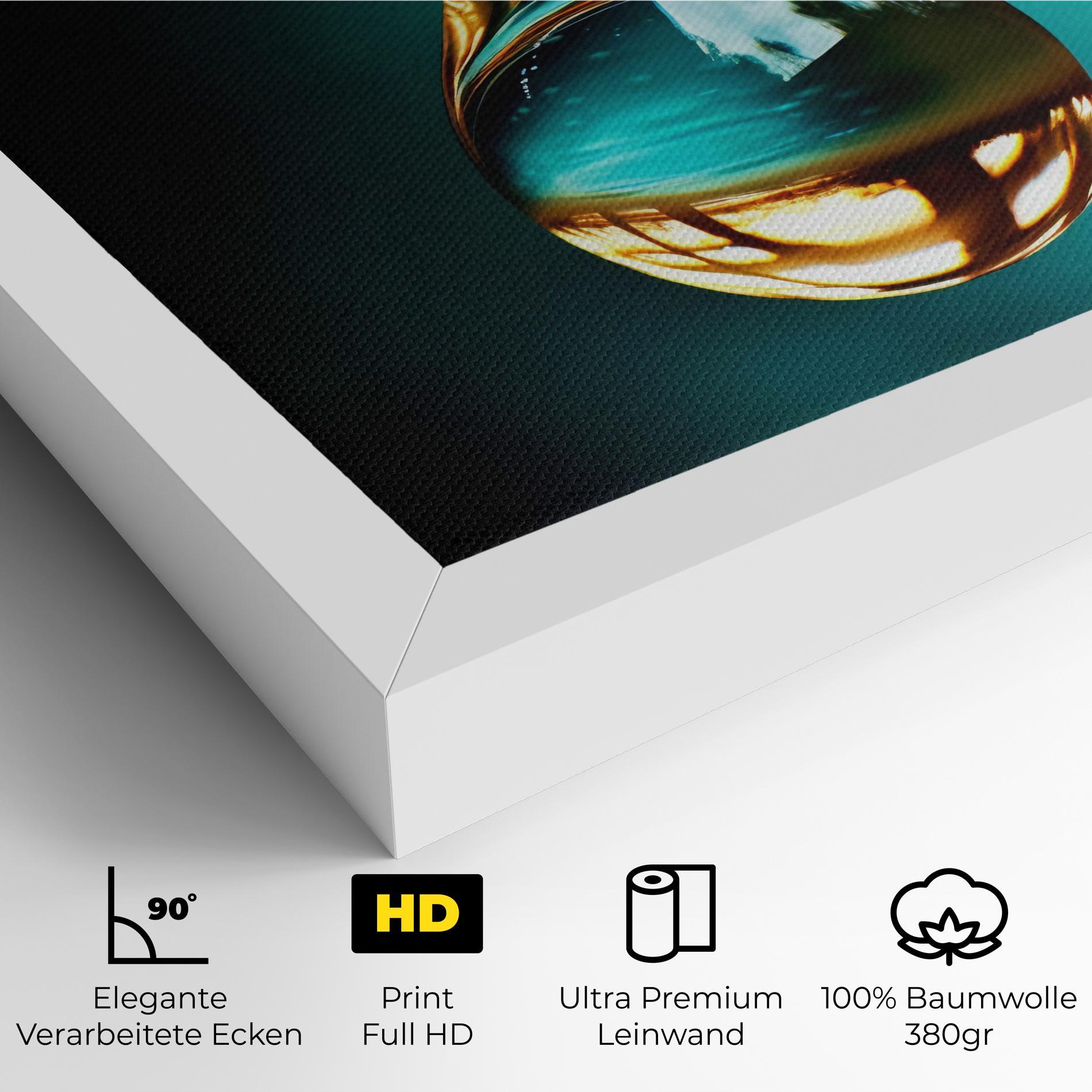 Leinwandbild Big Green Drop mockup 4