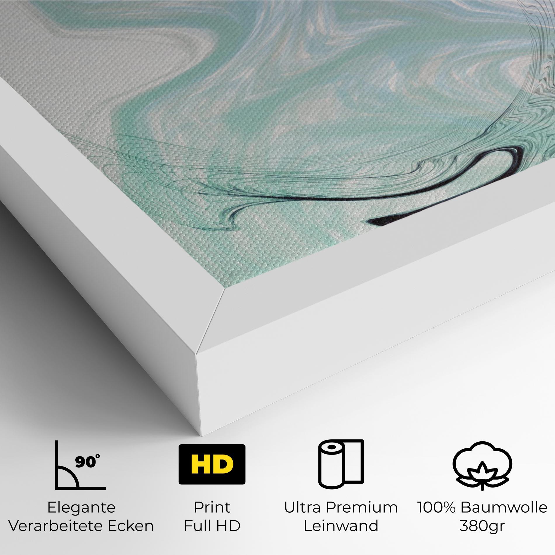 Leinwandbild Blue Black Art mockup 4