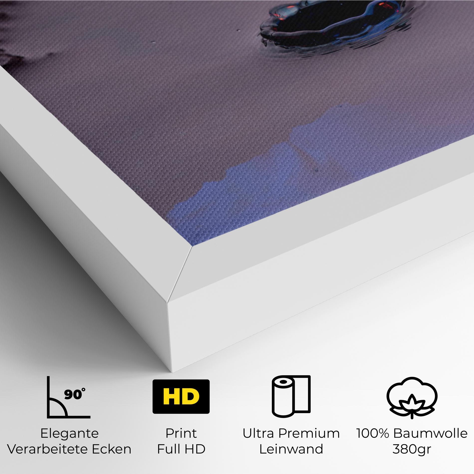 Leinwandbild Blue Color Water mockup 4