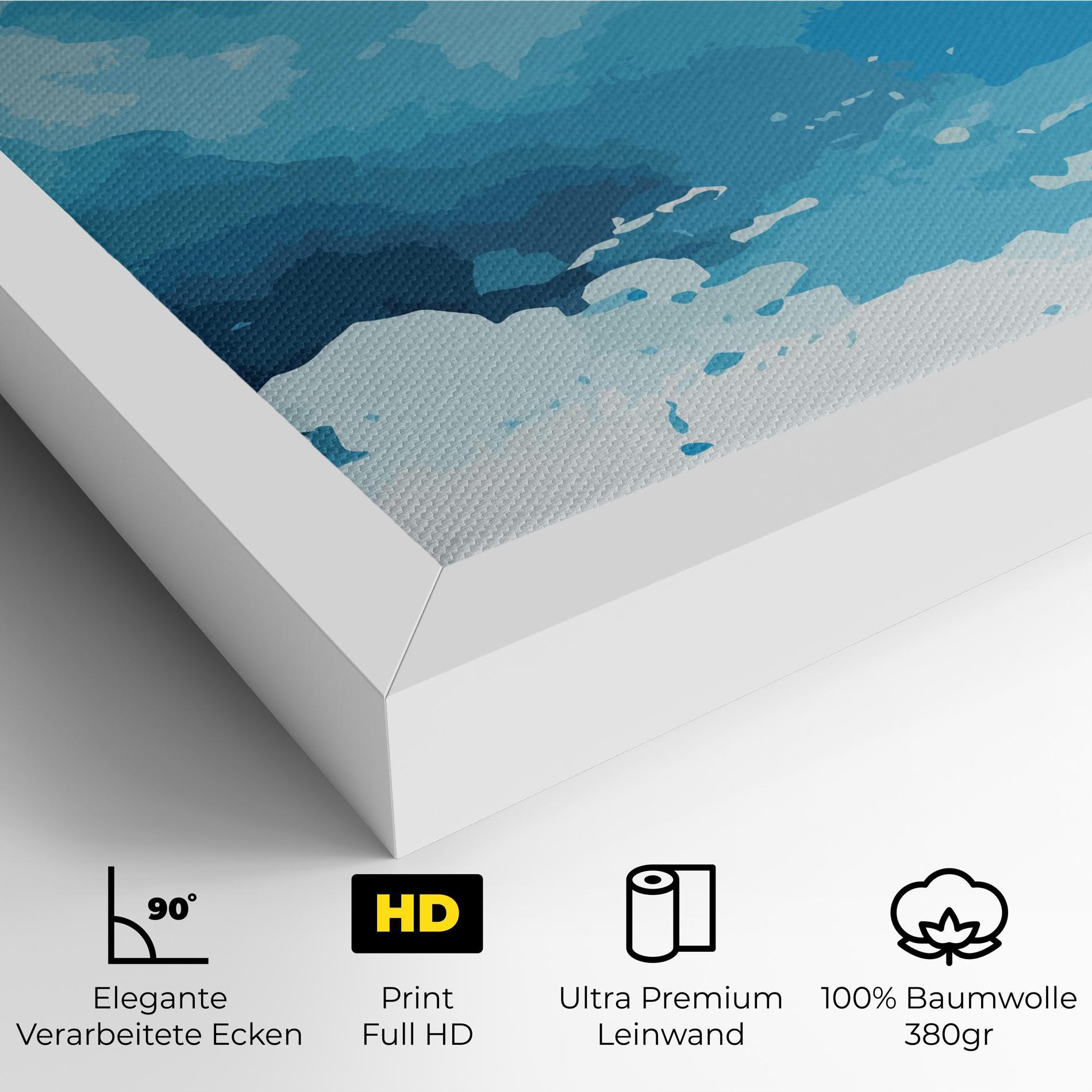 Leinwandbild Blue Water Art mockup 4