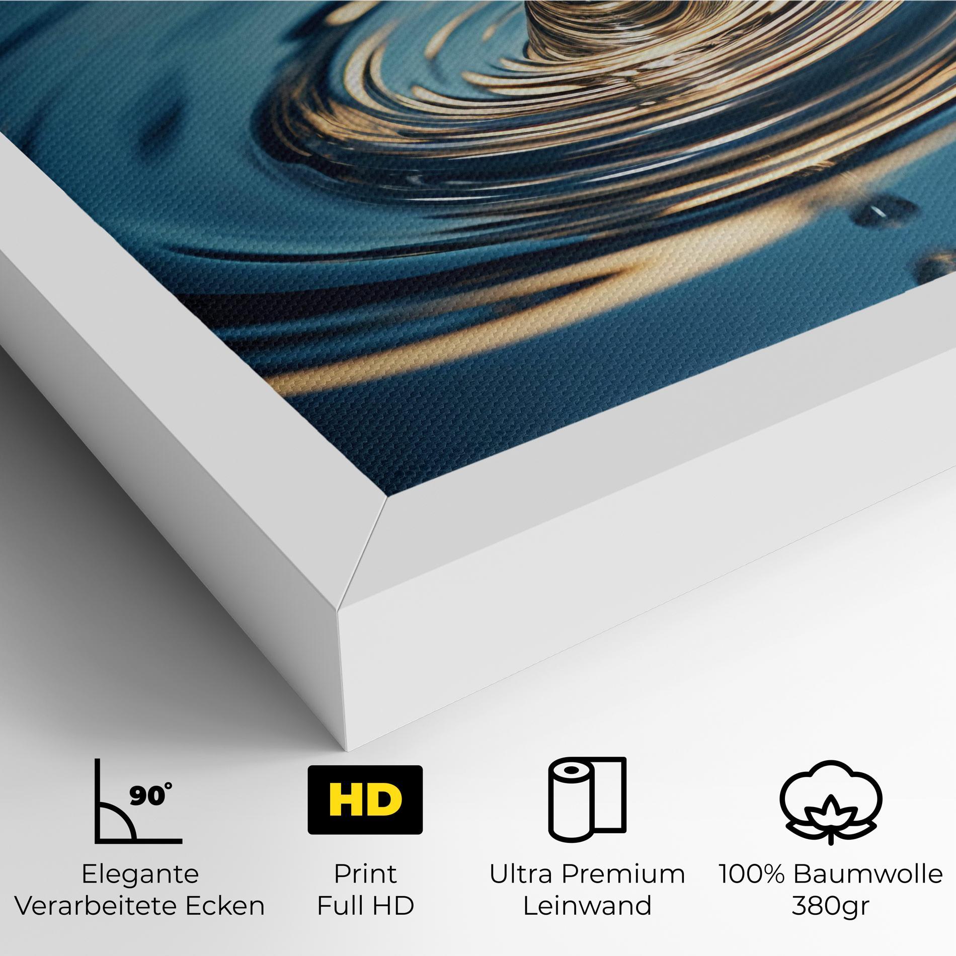 Leinwandbild Cream Water Drop mockup 4