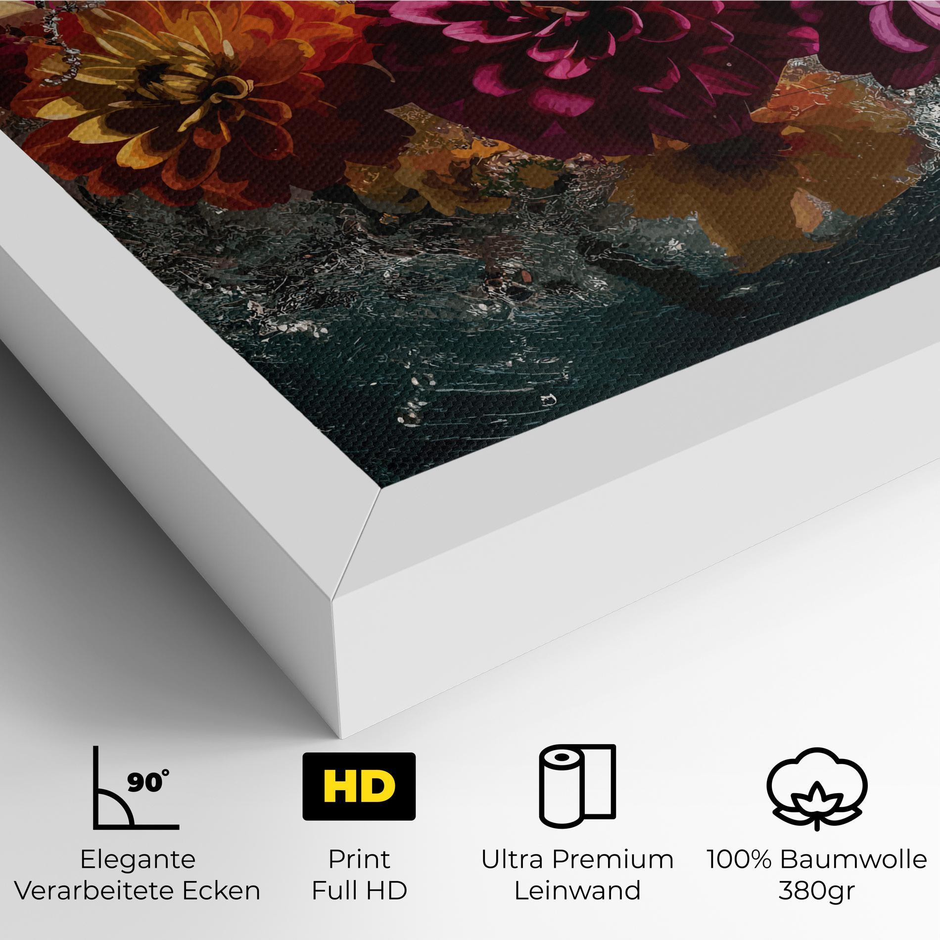 Leinwandbild Flower Water Splash mockup 4