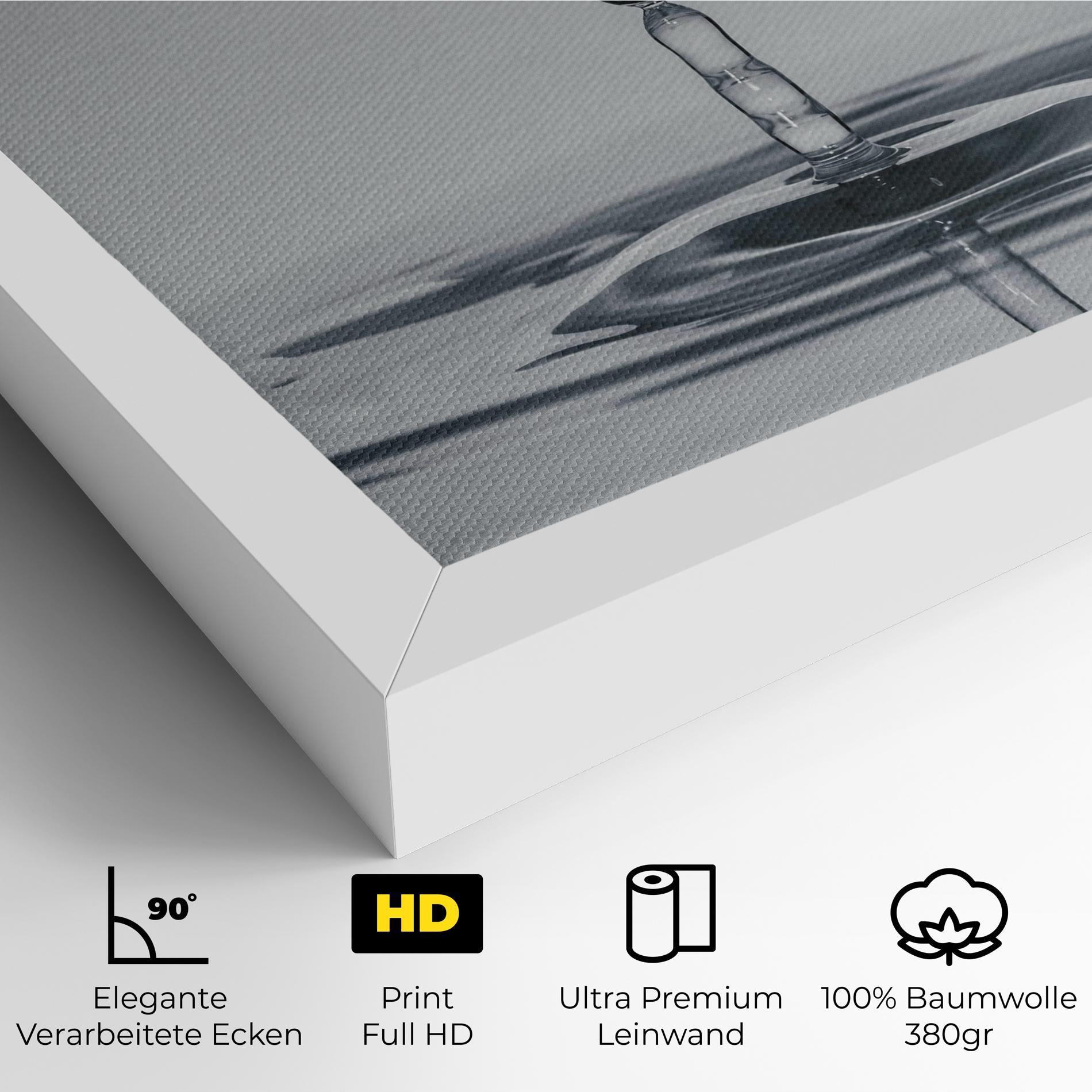 Leinwandbild Grey Water Drop mockup 4