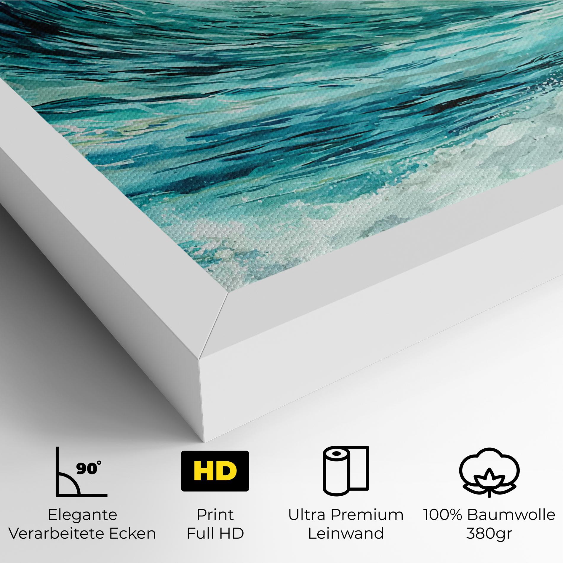 Leinwandbild Sea Watercolor mockup 4