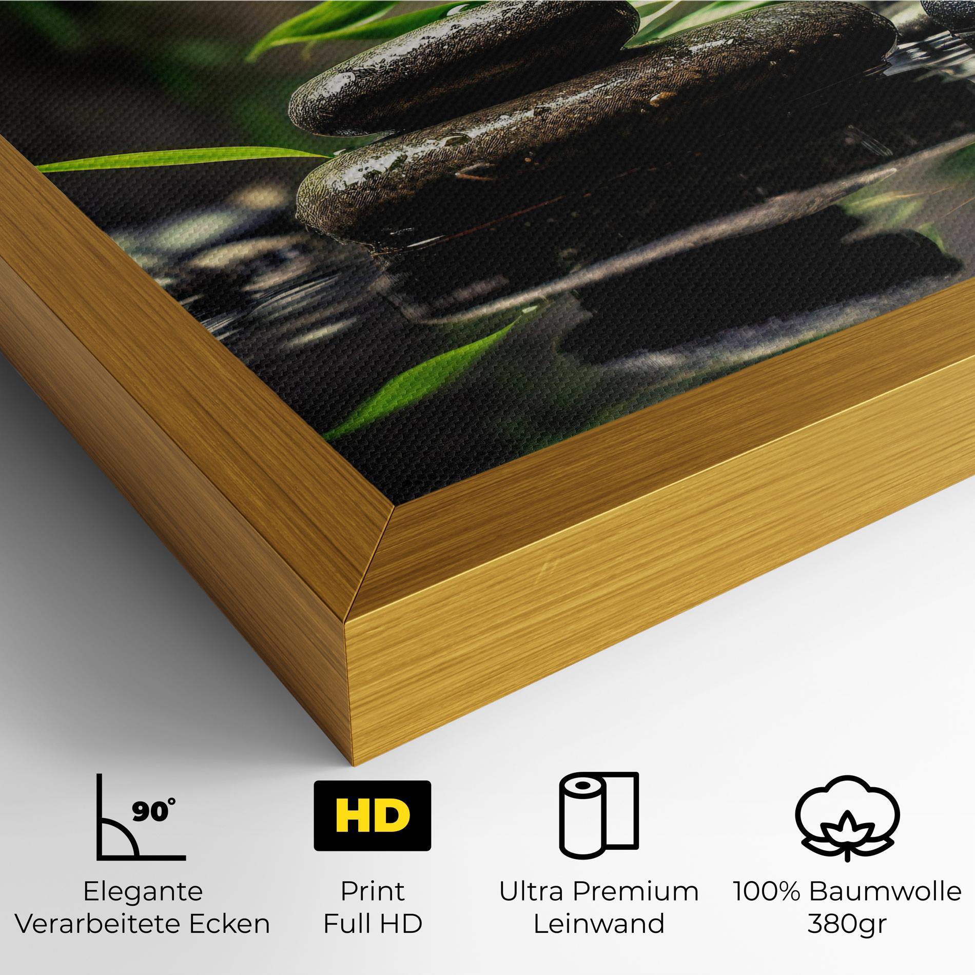 Leinwandbild Bamboo Plant Water mockup 4