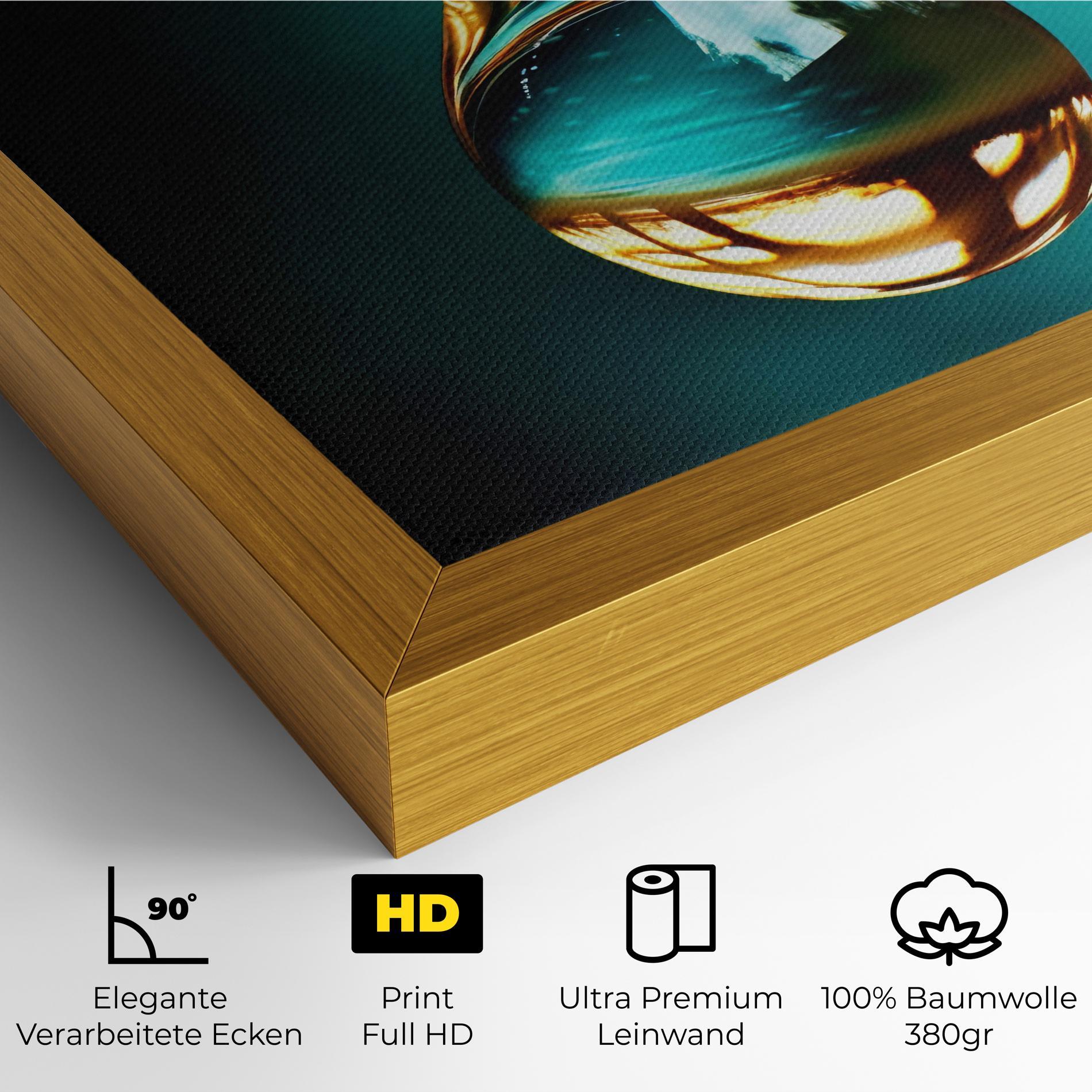 Leinwandbild Big Green Drop mockup 4