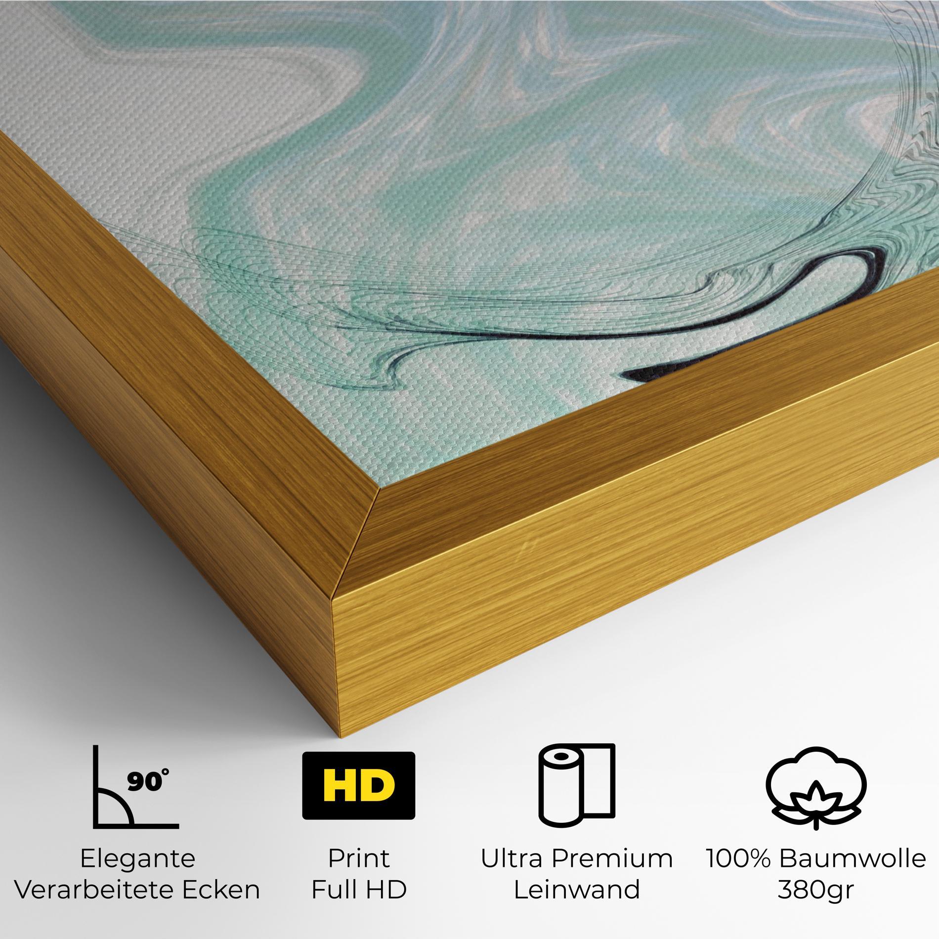 Leinwandbild Blue Black Art mockup 4