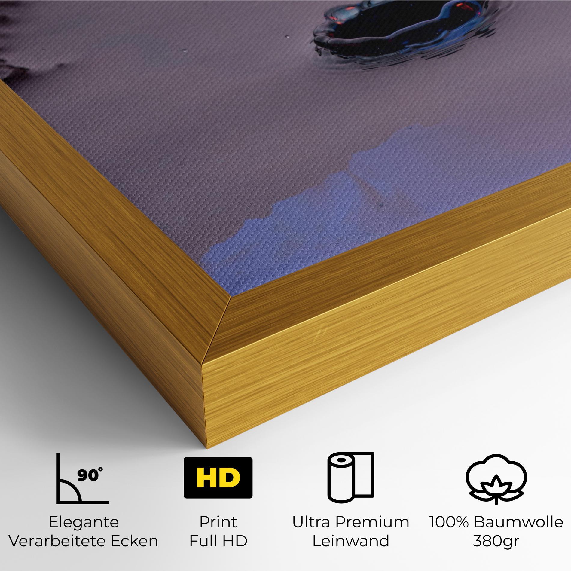 Leinwandbild Blue Color Water mockup 4