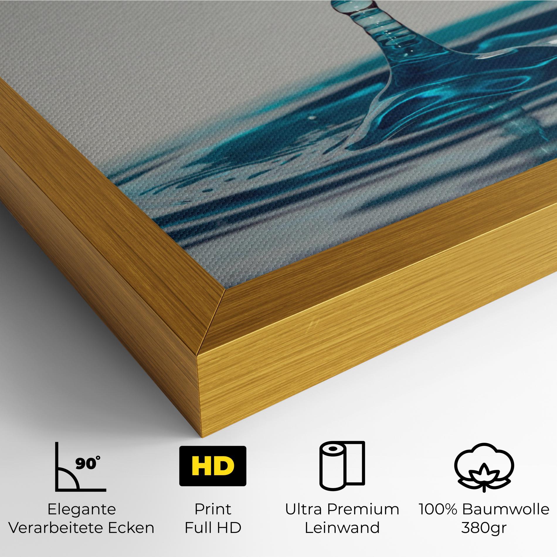 Leinwandbild Blue Water Drop mockup 4