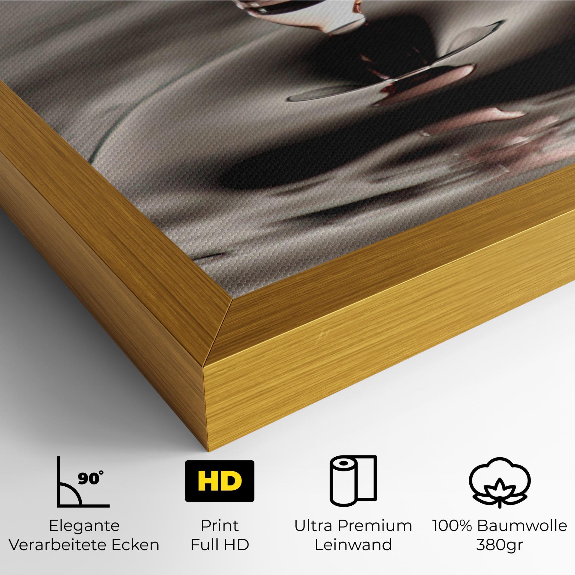 Leinwandbild Close Red Water Drop mockup 4