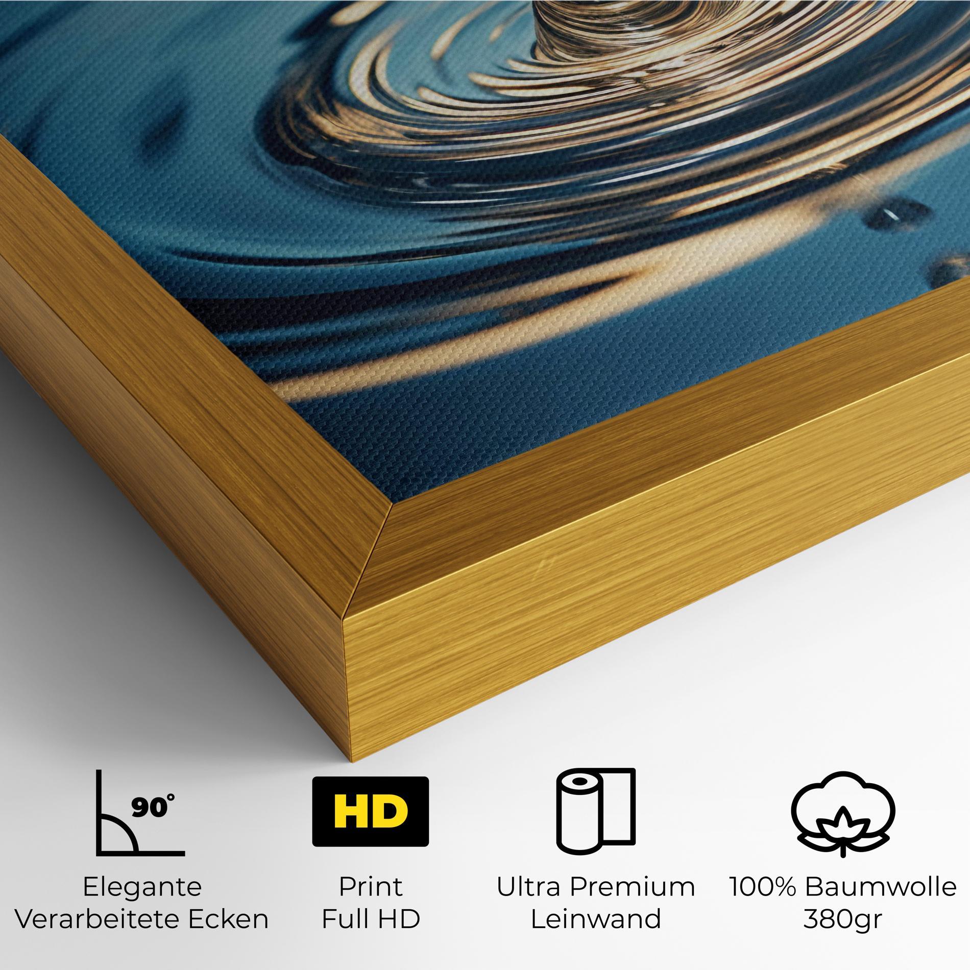 Leinwandbild Cream Water Drop mockup 4