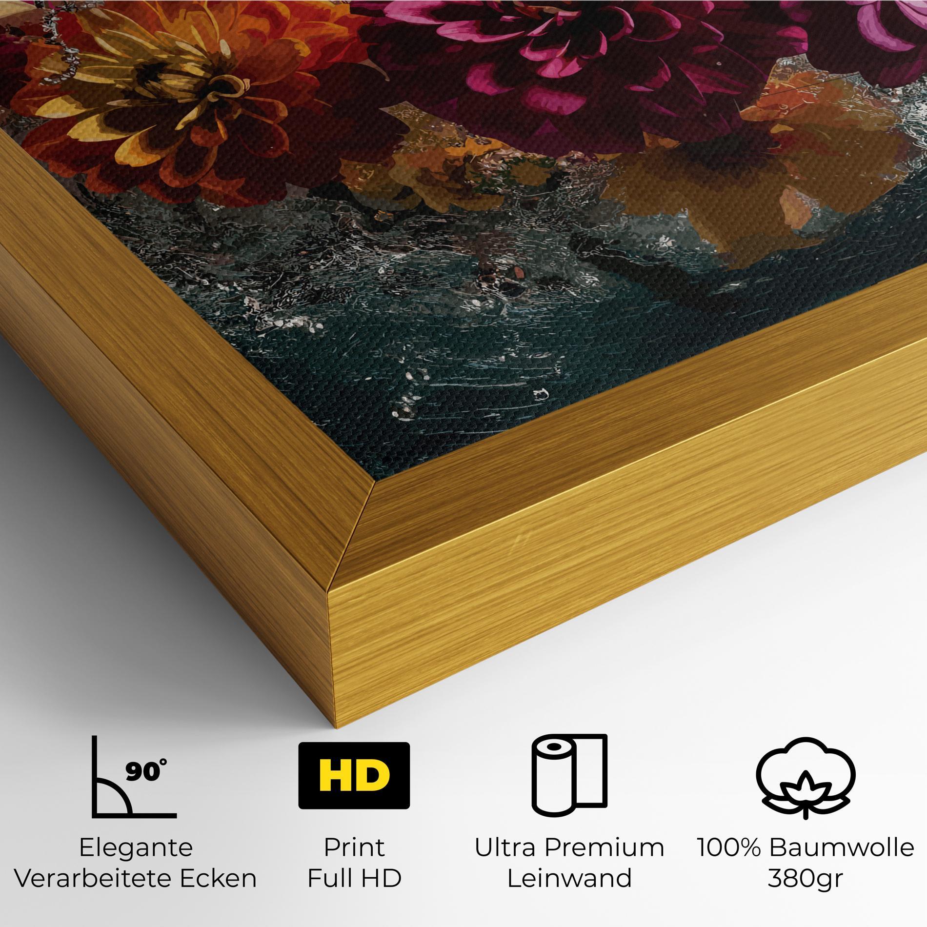 Leinwandbild Flower Water Splash mockup 4