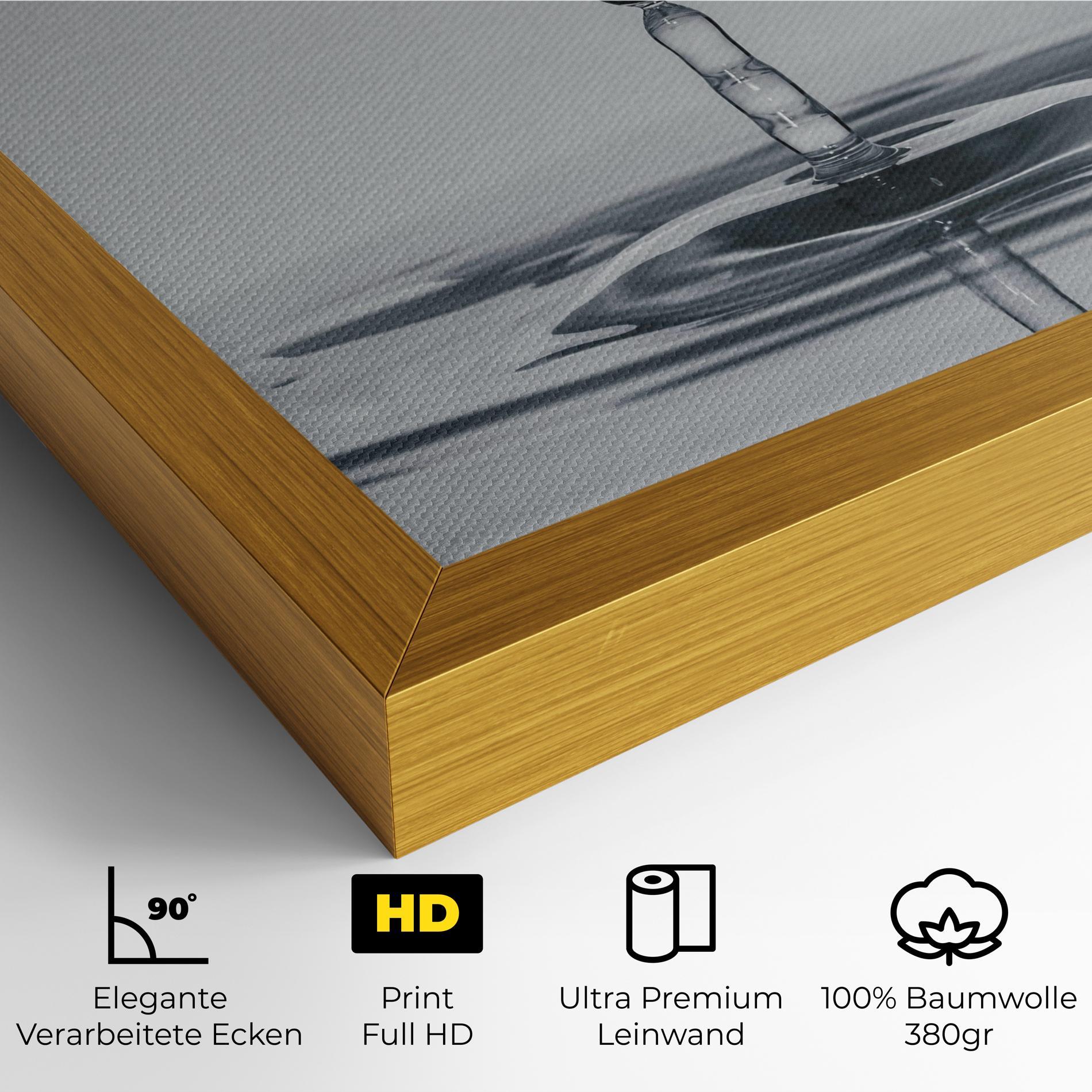 Leinwandbild Grey Water Drop mockup 4