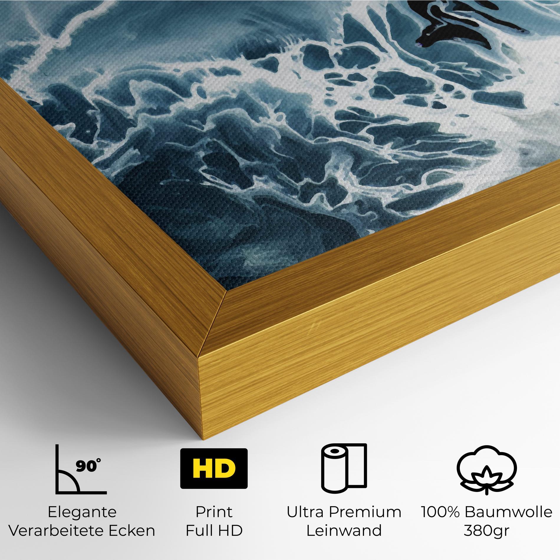 Leinwandbild Light Blue Ocean mockup 4