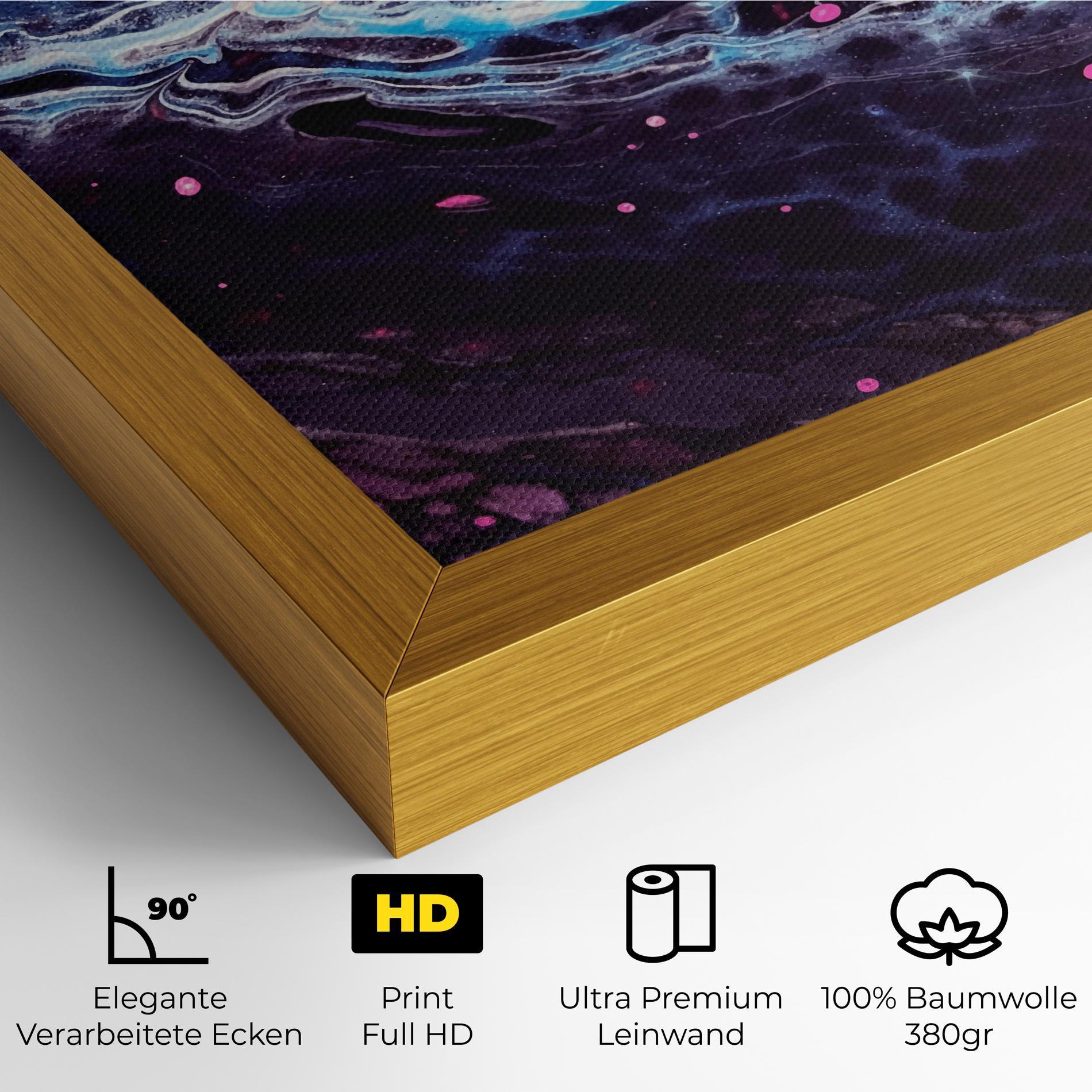Leinwandbild Purple Blue Water mockup 4