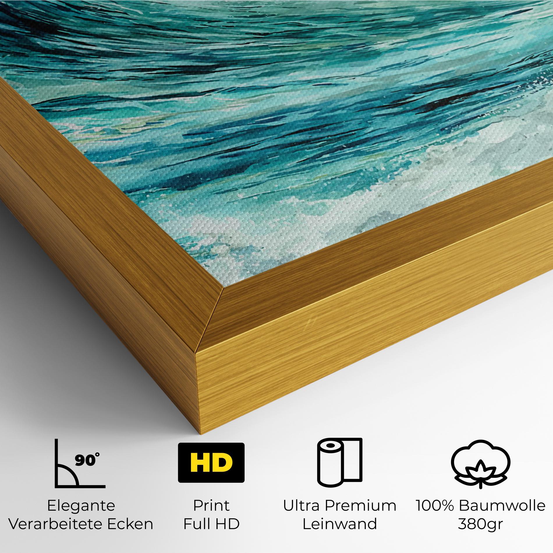 Leinwandbild Sea Watercolor mockup 4