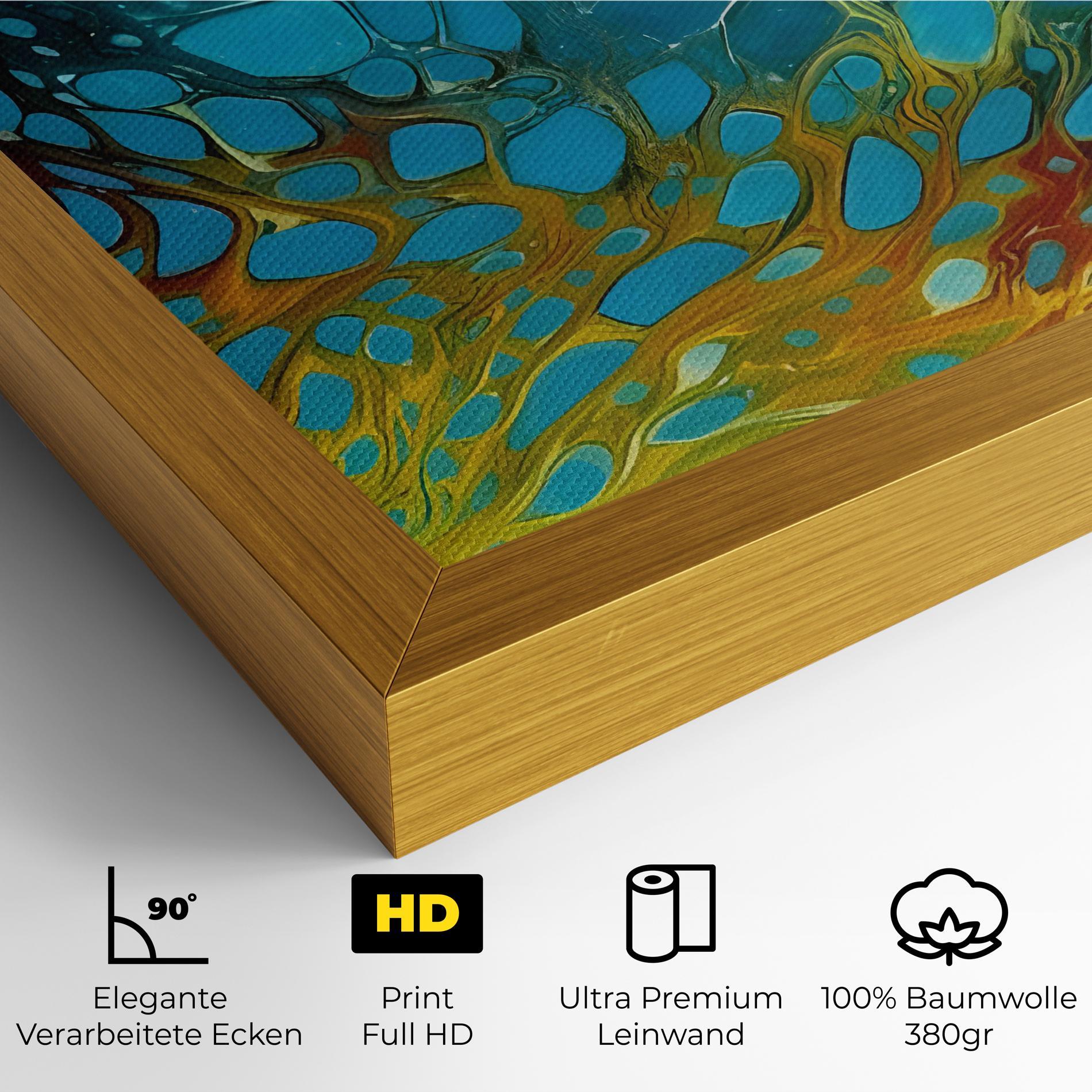 Leinwandbild Yellow Green Ocean mockup 4