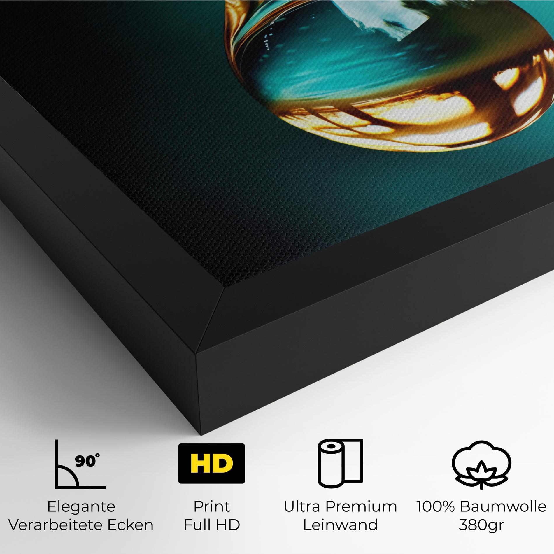 Leinwandbild Big Green Drop mockup 4