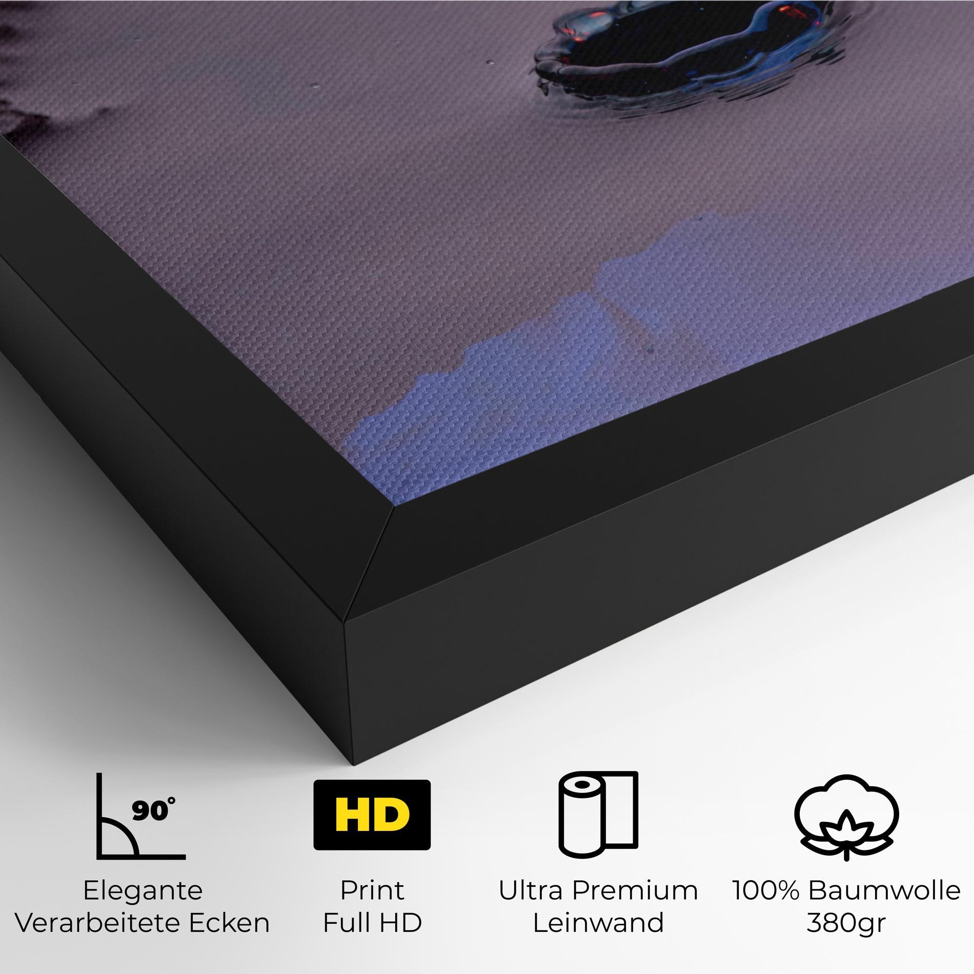 Leinwandbild Blue Color Water mockup 4